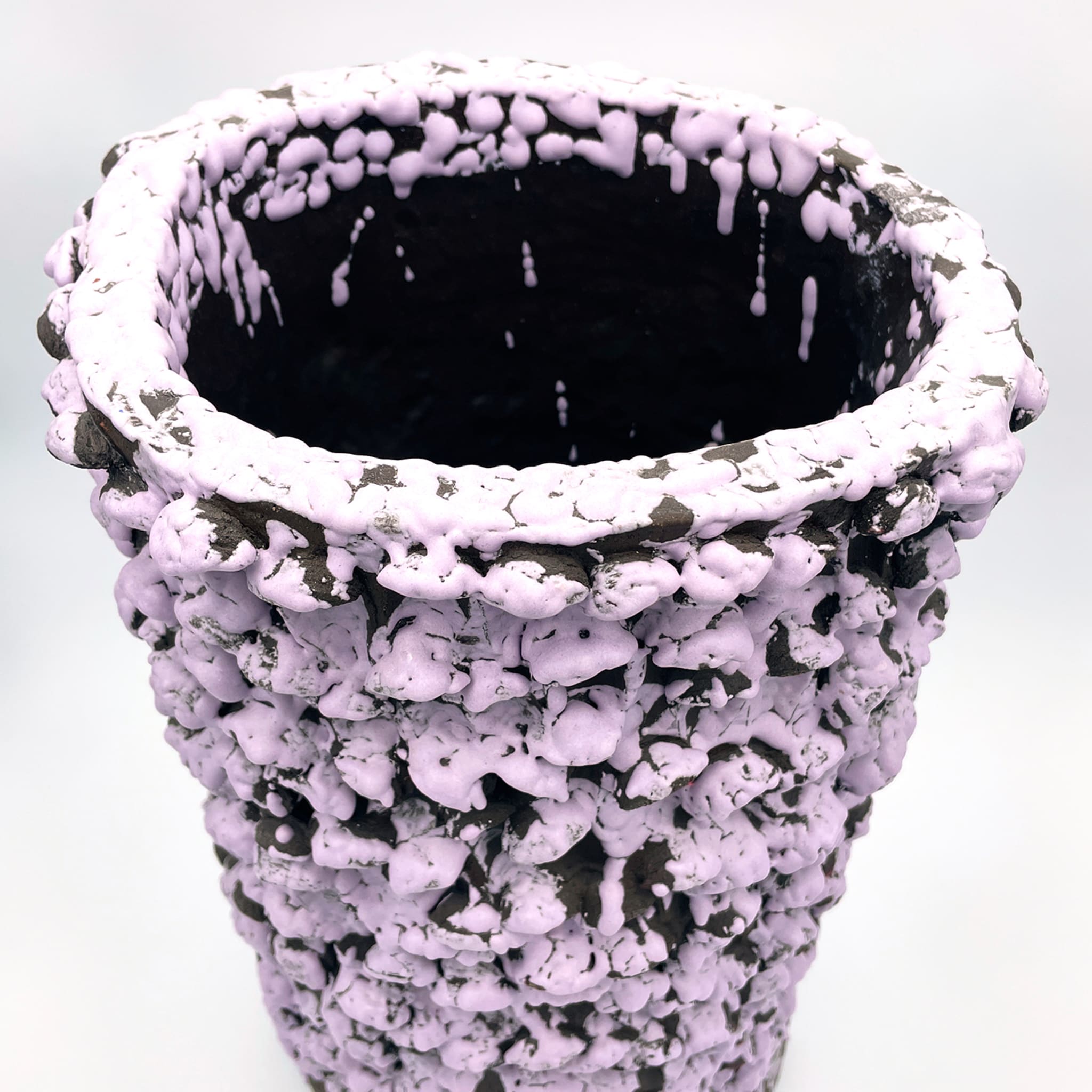 Onda Lilac Bubble on Bisque Chocolate Brown Tall Vase - Vue alternative 5