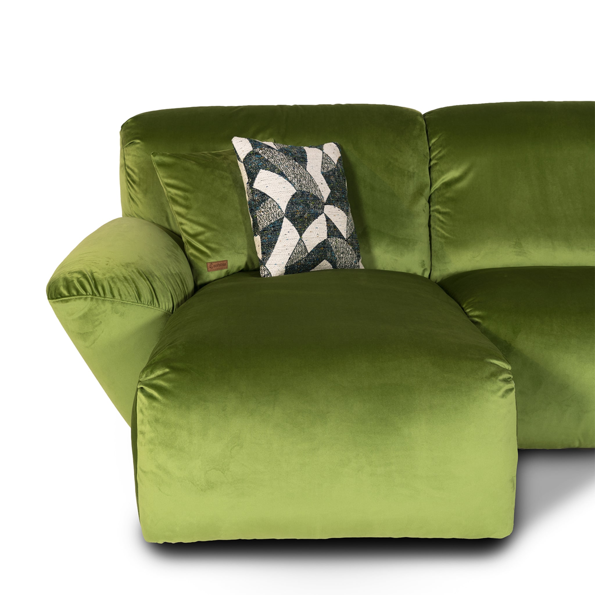 Beluga Green Velvet 3-Seater Sofa by Marco & Giulio Mantellasi - Alternative view 1