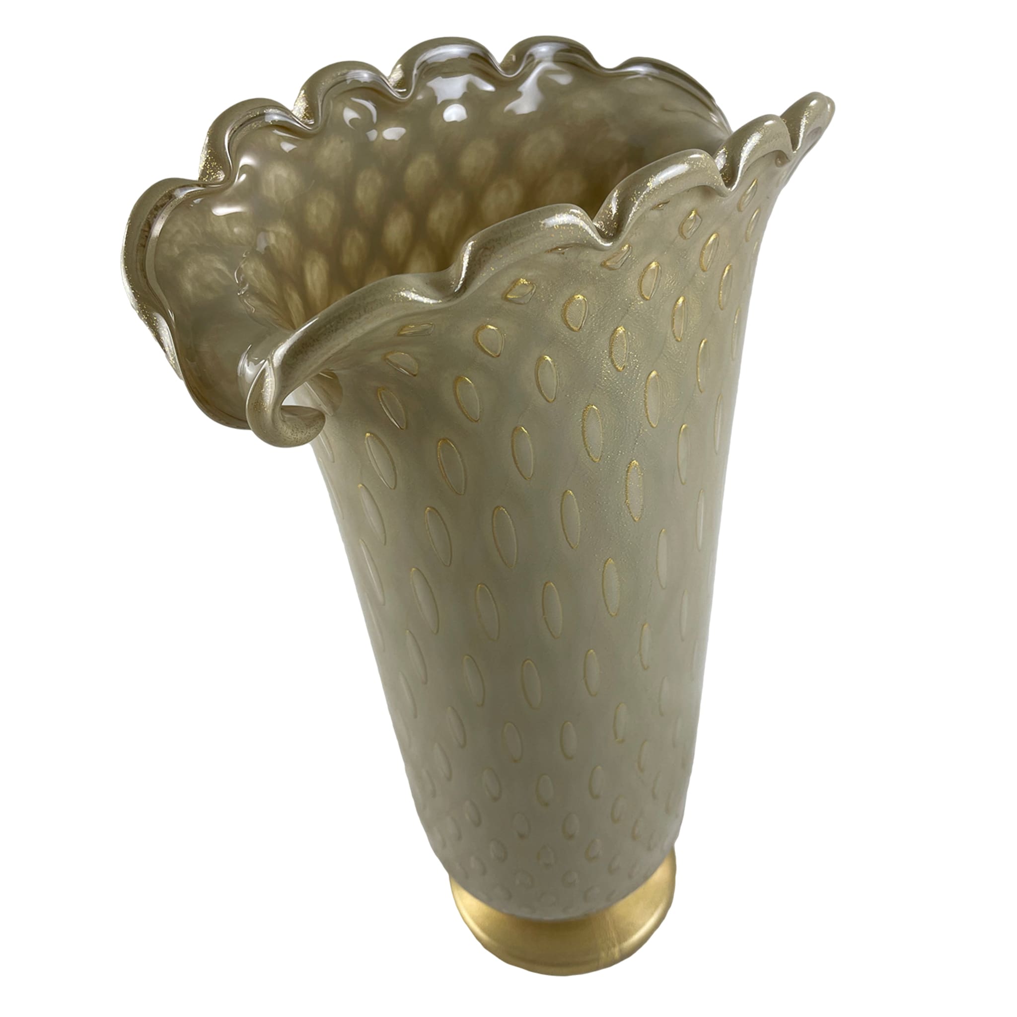 Conchiglia Tall Zoomorphic Beige Glass Vase - Alternative view 2