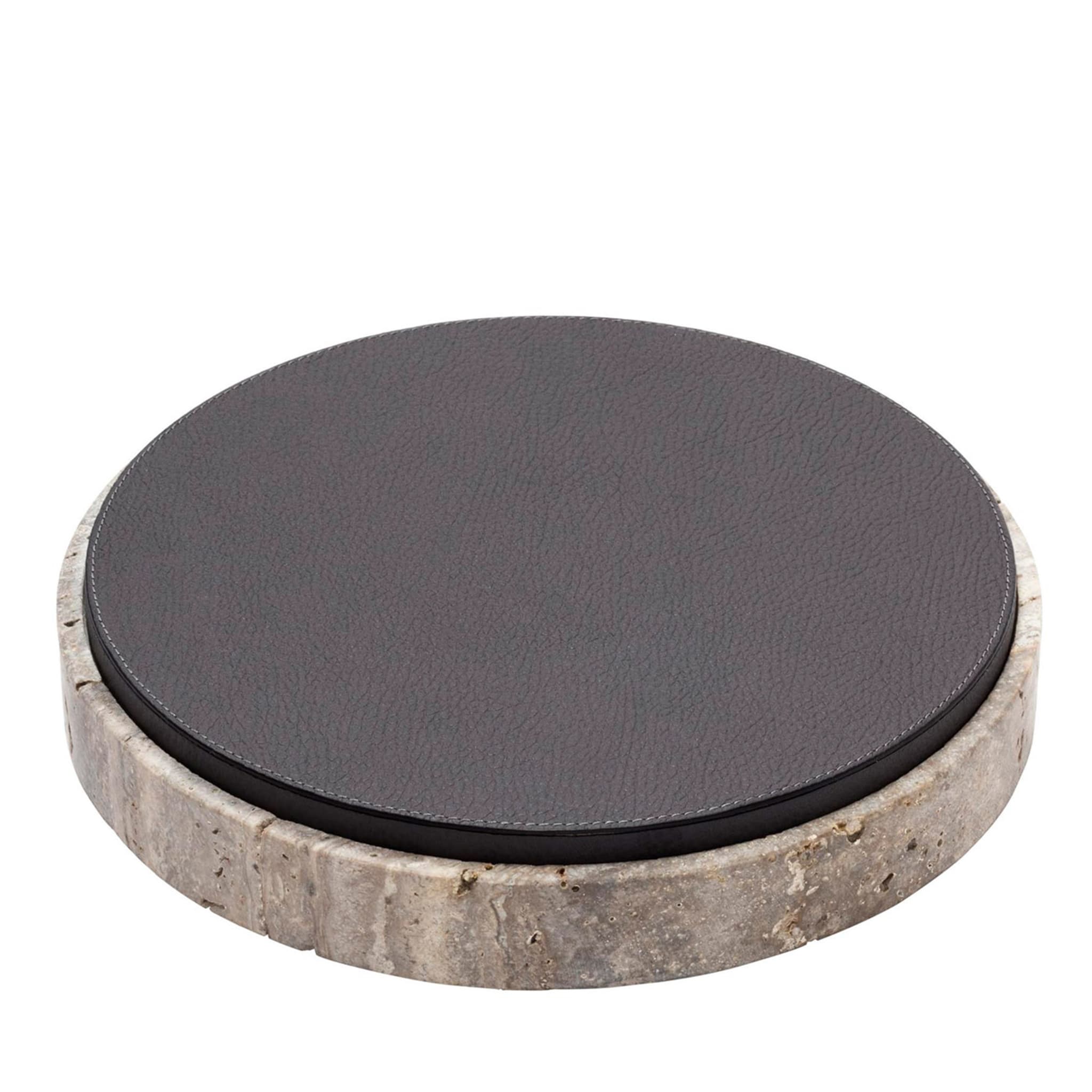 Giza Leather & Marble Round Box #2 - Main view
