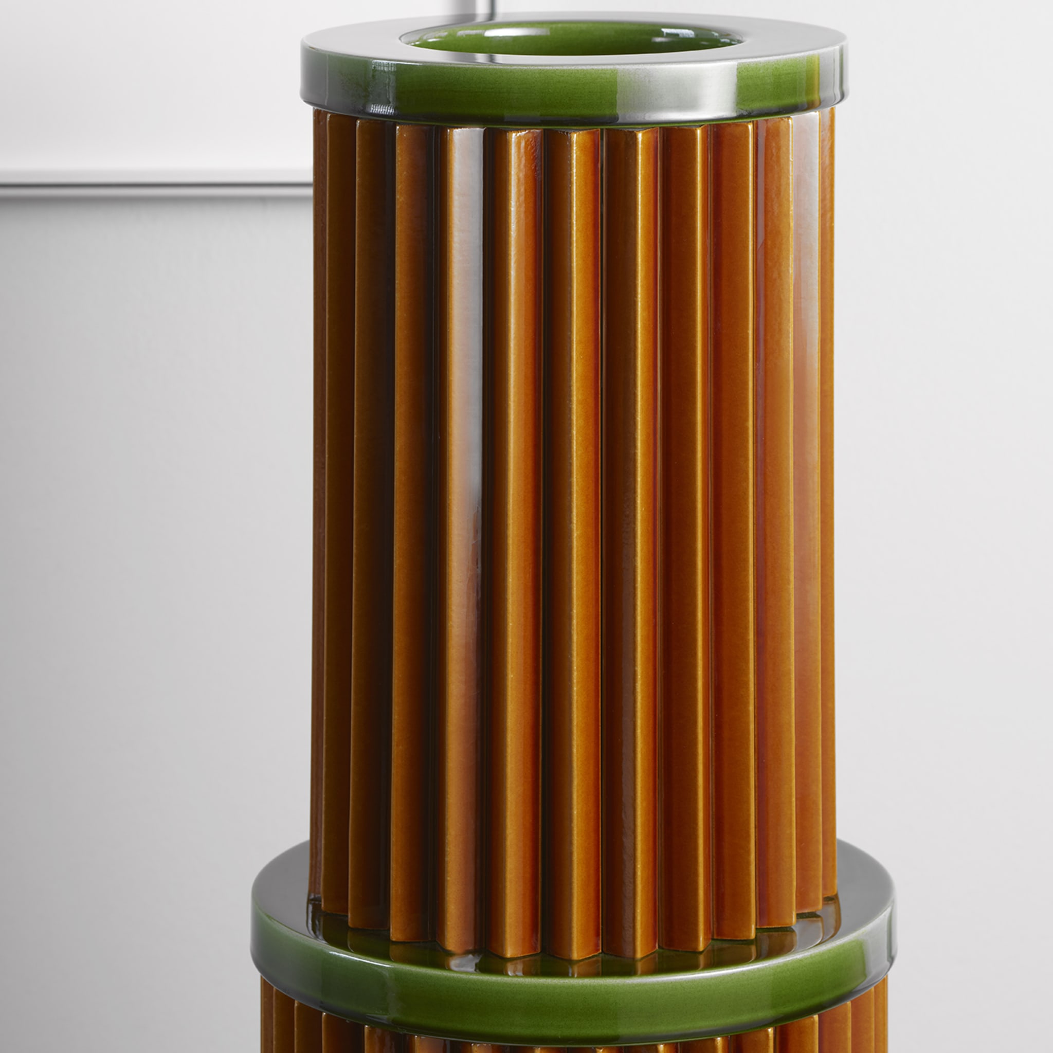 Rombini C Vase in Braun und Grün von Ronan &amp; Erwan Bouroullec - Alternative Ansicht 3