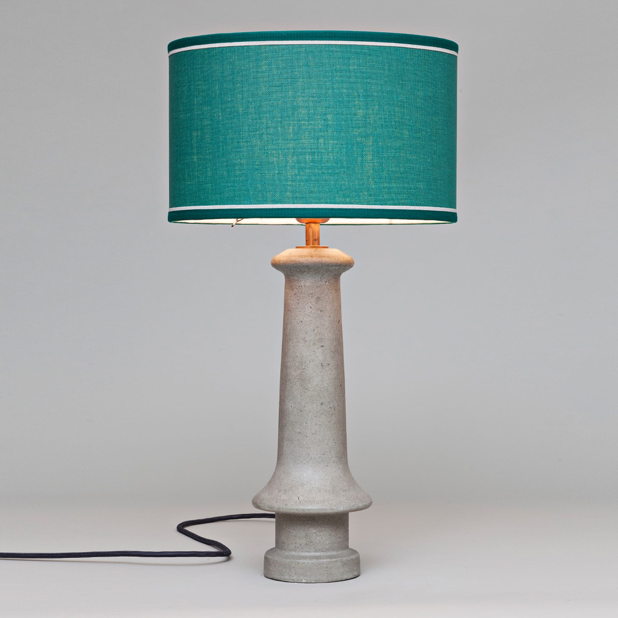 Cement Turquoise Table Lamp - Alternative view 1