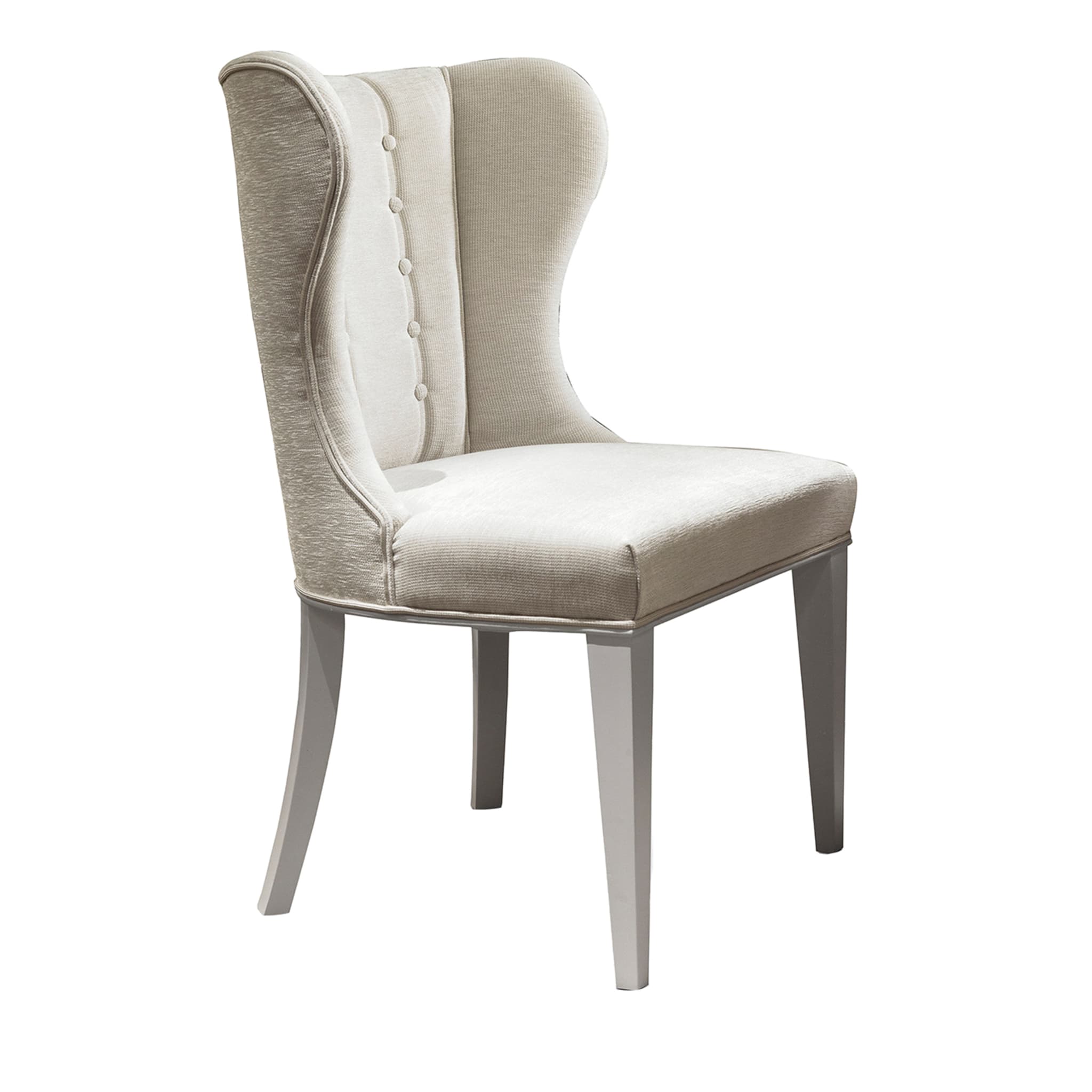 Chenille White Chair - Main view