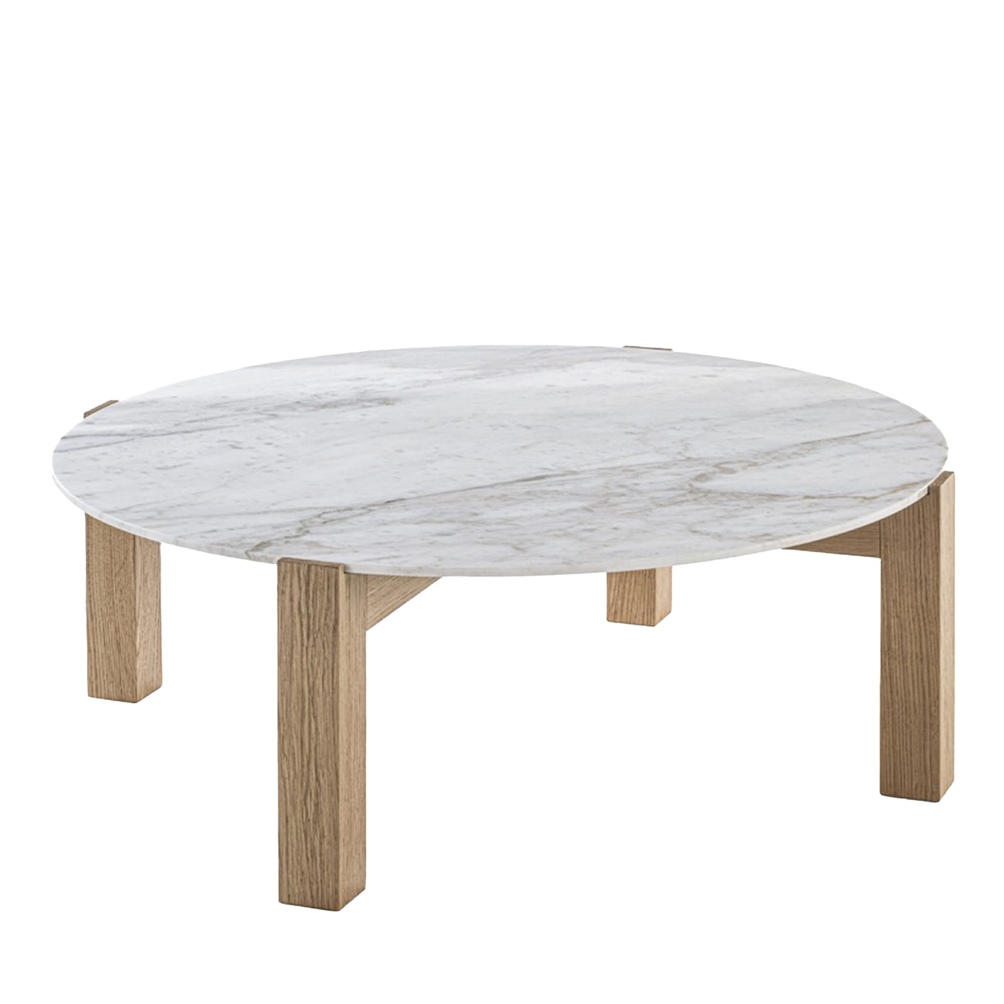 Moon 1 Tavolino rotondo in marmo bianco - Vista principale