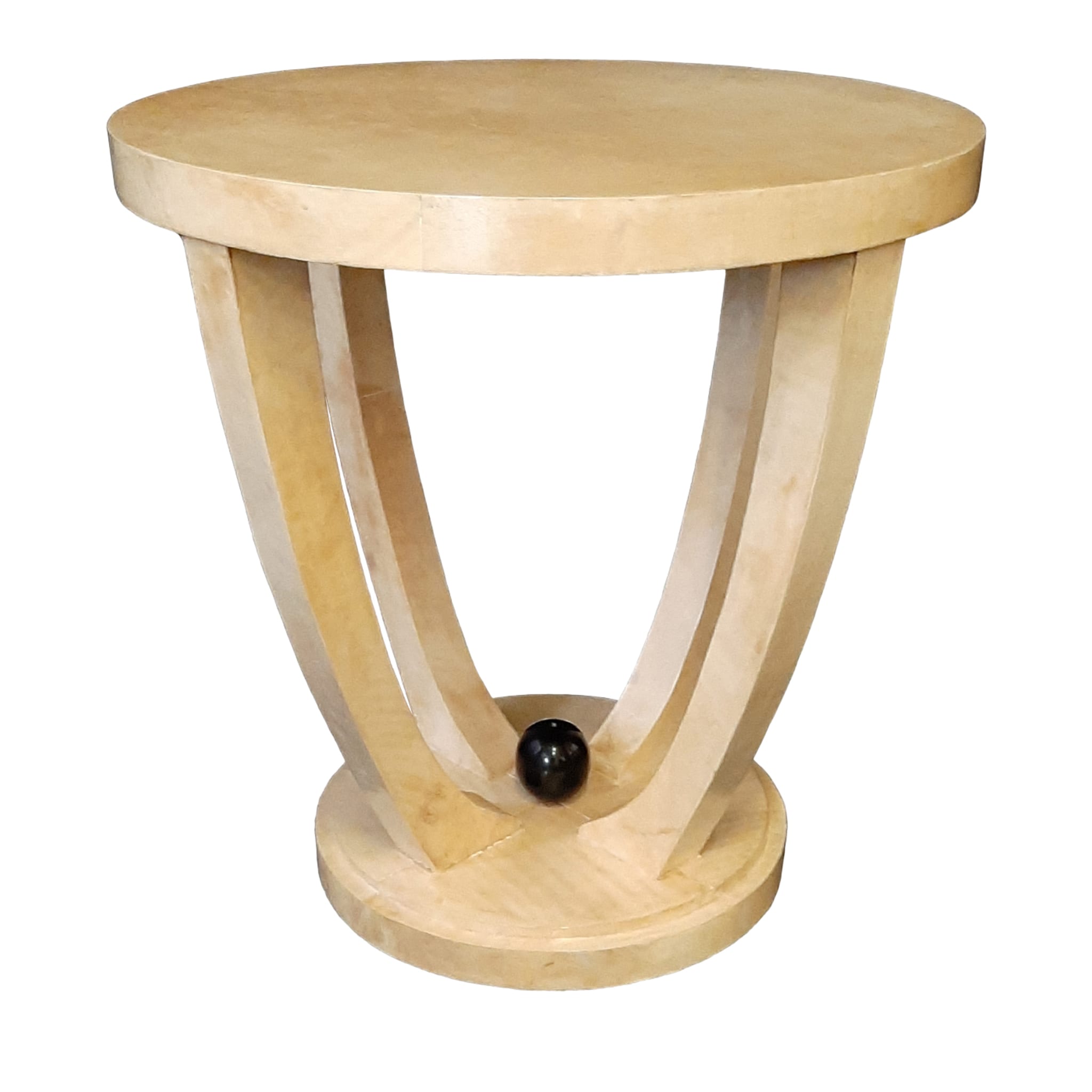 Ivory Parchment Round Side Table - Main view