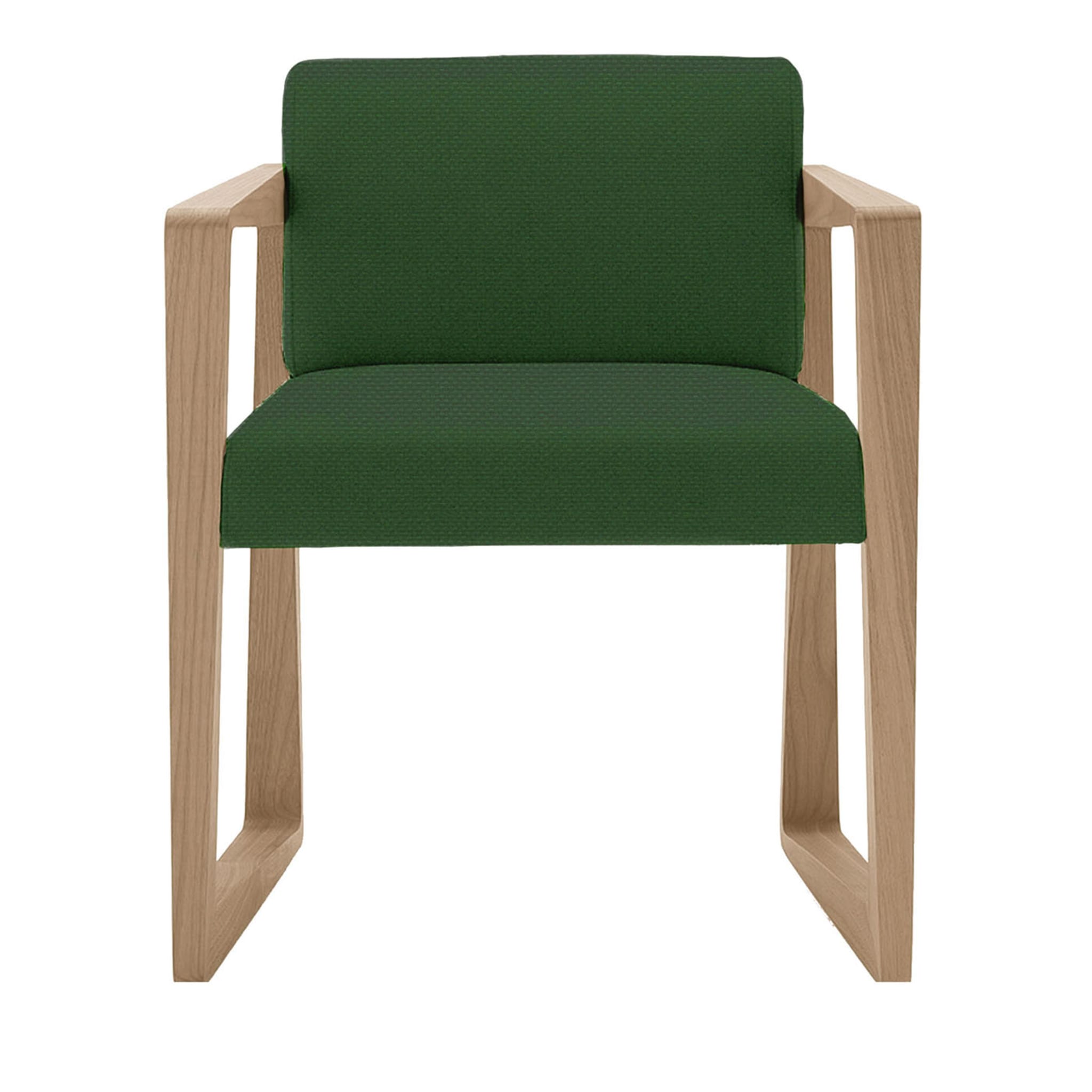 Askew Small Green Armchair by Daniel Fintzi - Main view