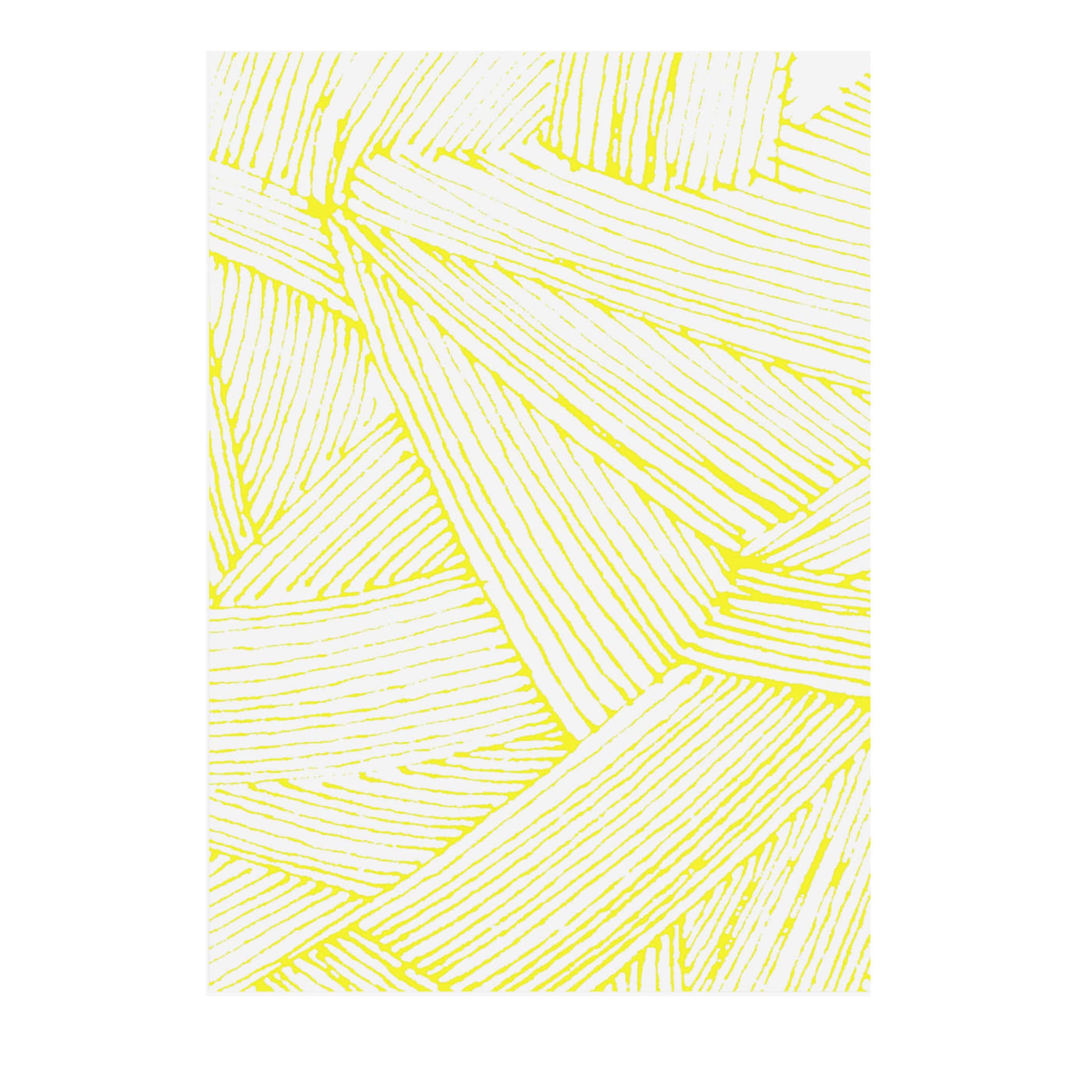 Tratto Bio Neon-Yellow & White Blanket by Emilio Salvatore Leo - Main view