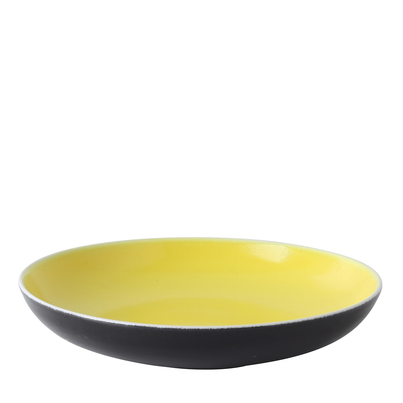 Rainbow Round Lemon-Yellow Soup Plate - Azzurra Art