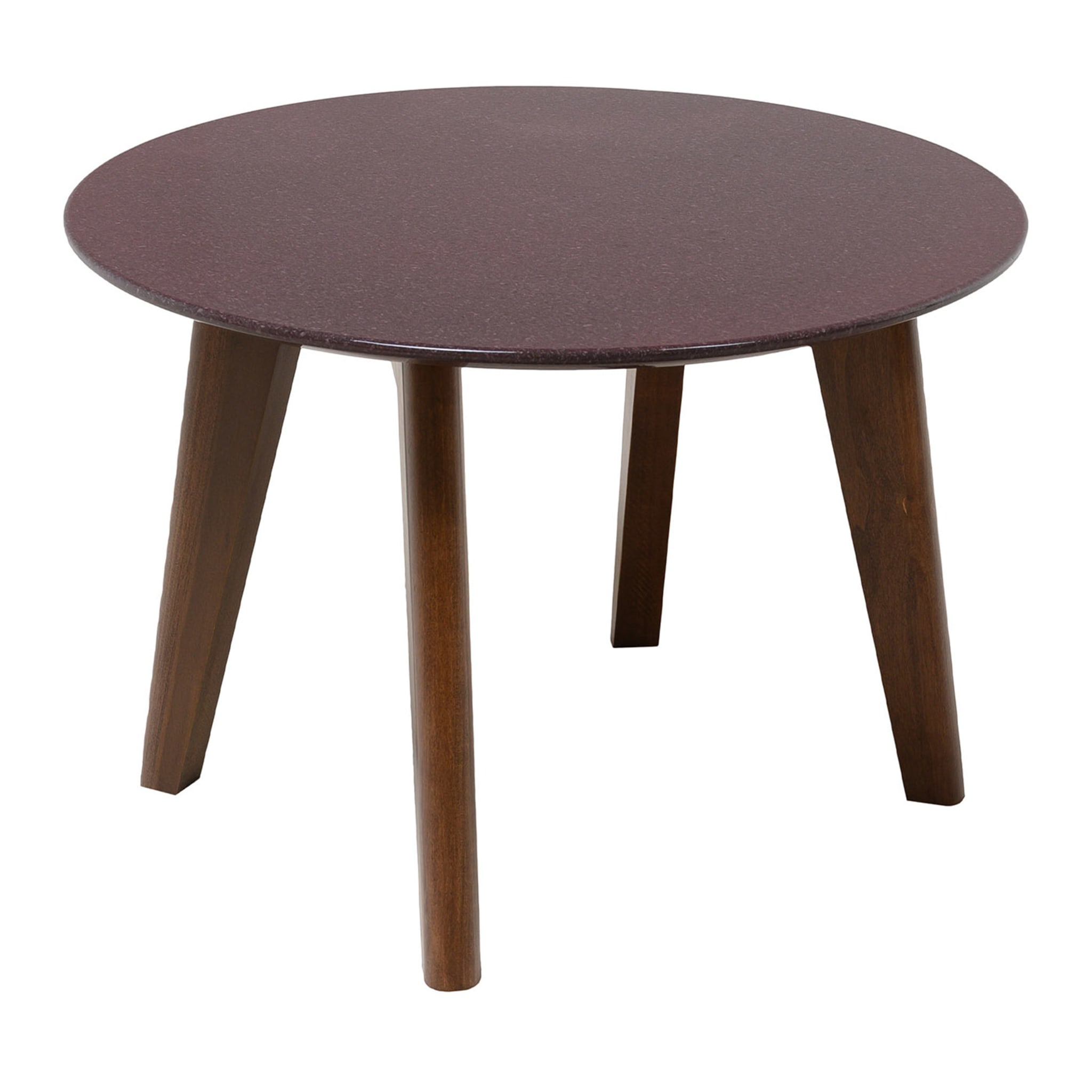 Edgar Small Round Glazed Lava Stone Coffee Table - Main view