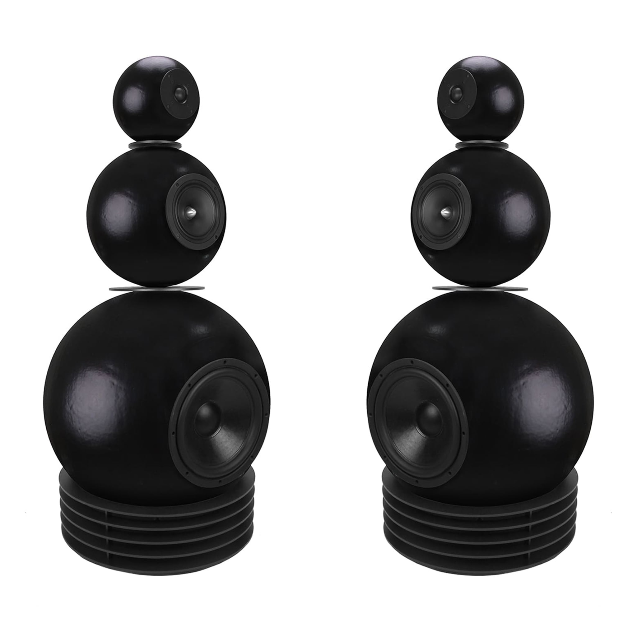 Set of 2 black GEMINEA speakers - Main view