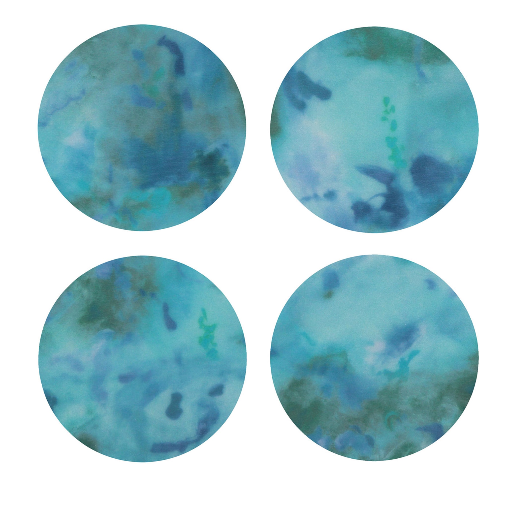 Set di 8 sottobicchieri blu screziati Dafne - Vista principale