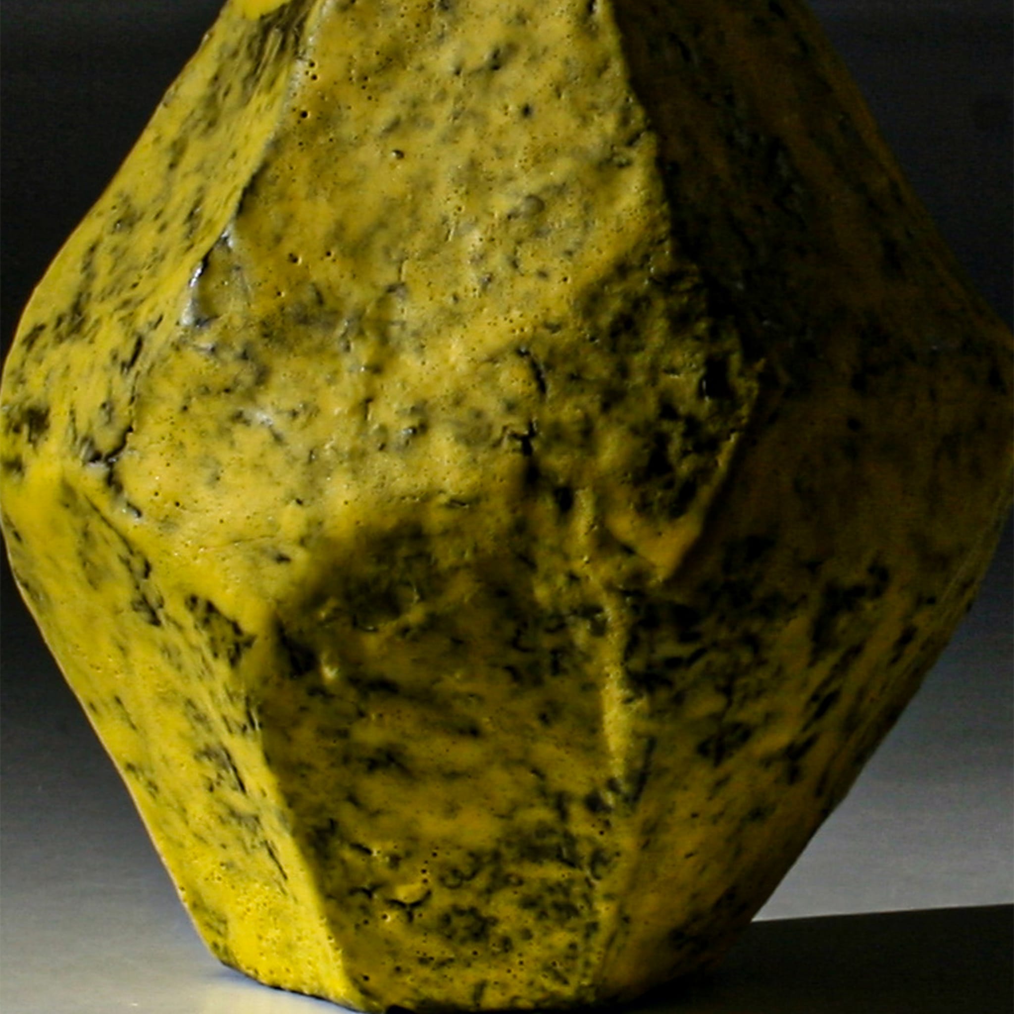 Geometric-Style Asymmetrical Yellow Vase - Alternative view 1