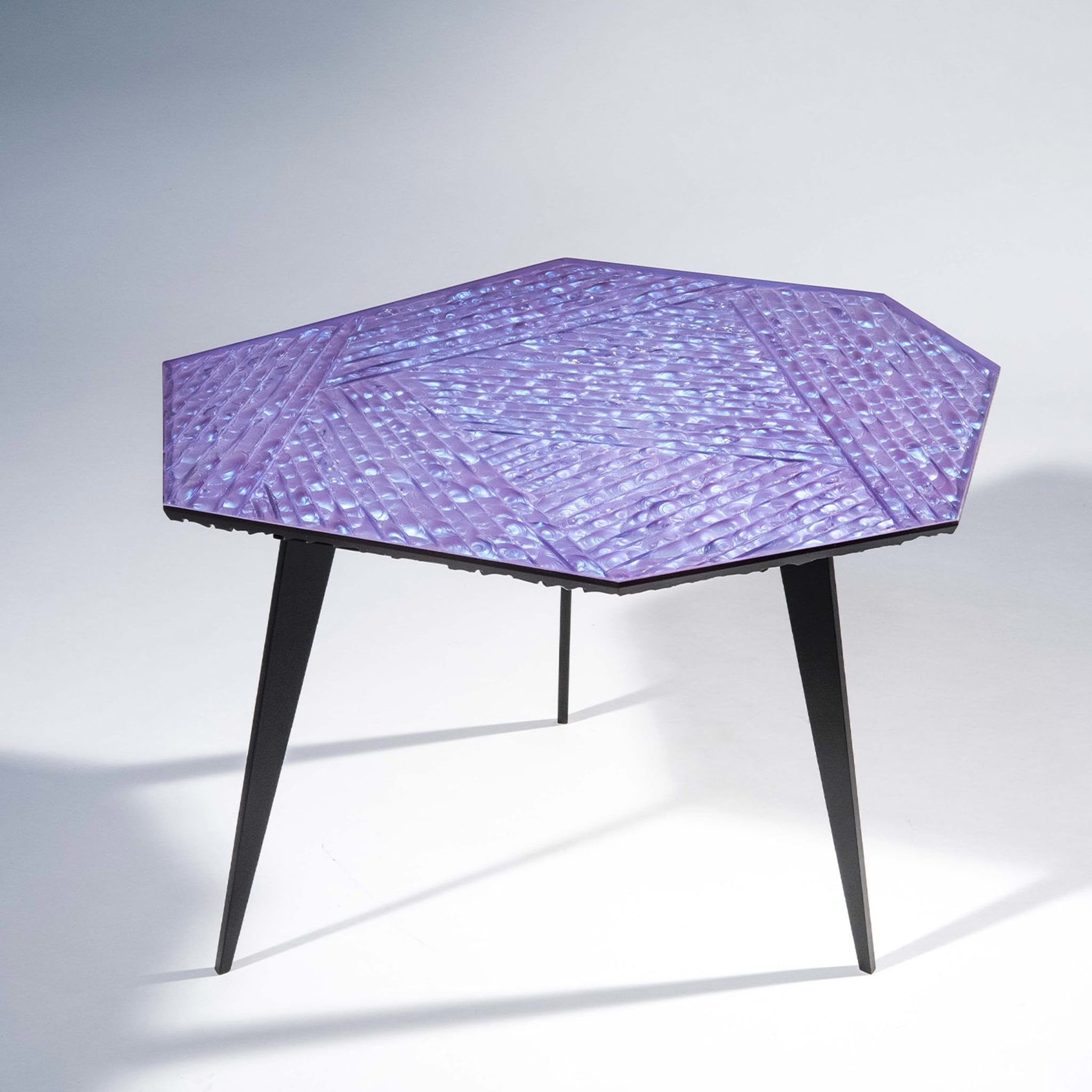 Tavolino in cristallo iridescente Velluto - Vista alternativa 5