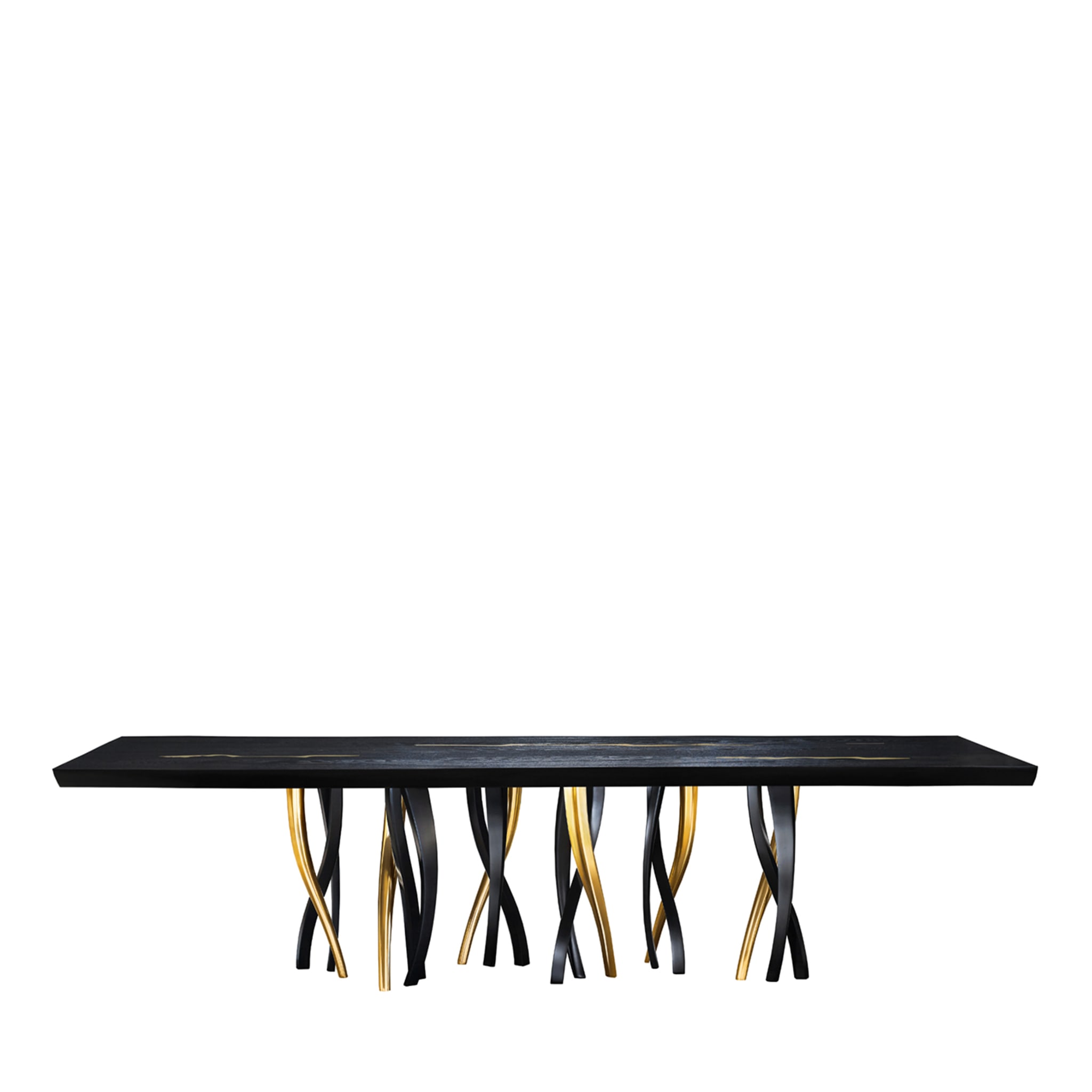 Il Pezzo 8 langer Tisch aus schwarzer Eiche - Hauptansicht