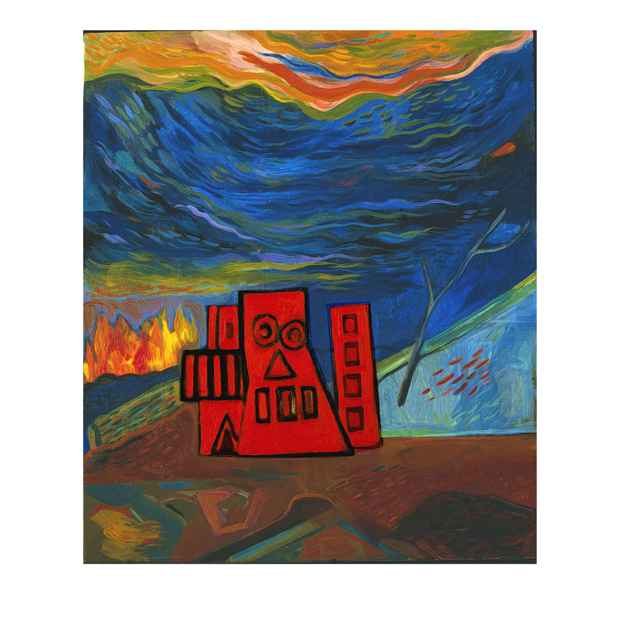 La Casa Rossa - Oil On Canvas - Main view