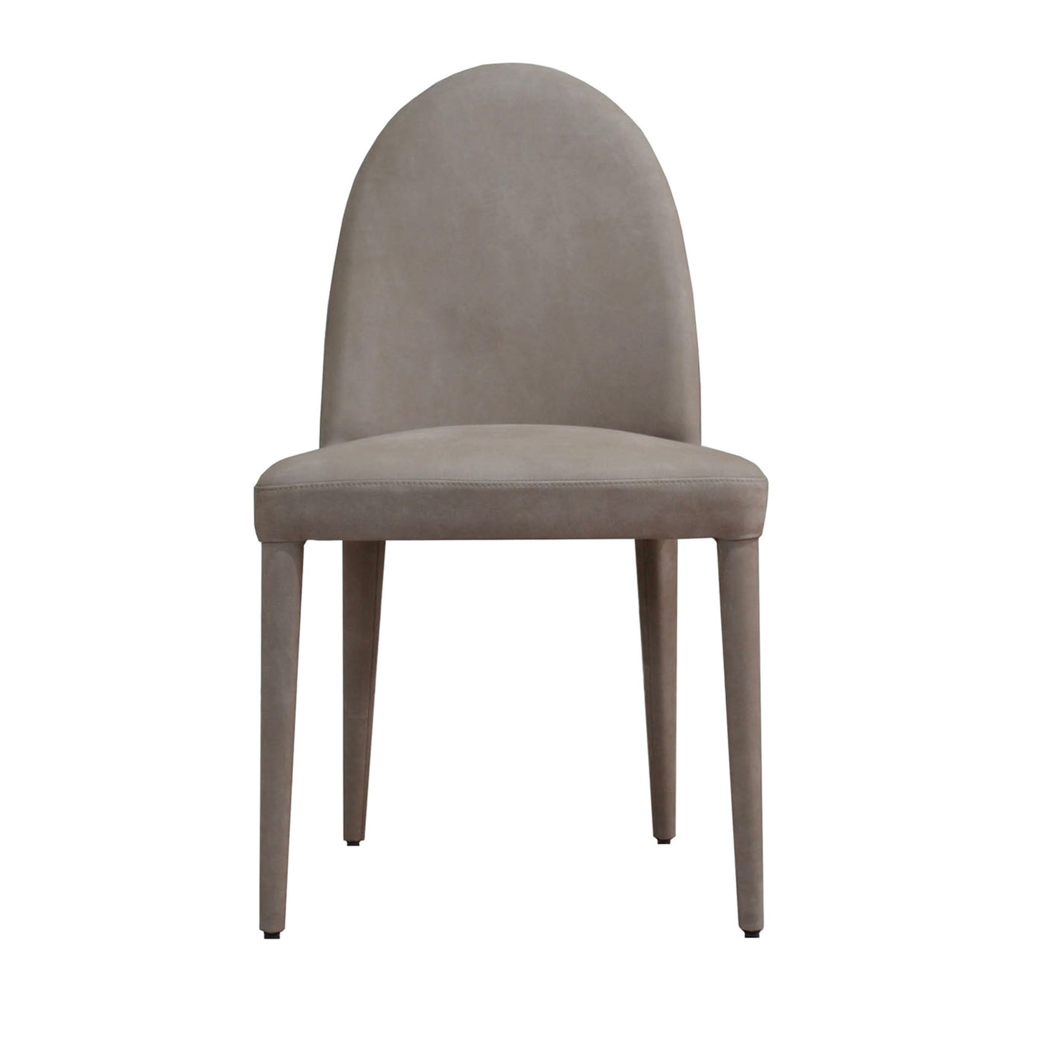 Chaise de salle à manger Balzaretti XL en cuir taupe - Vue principale