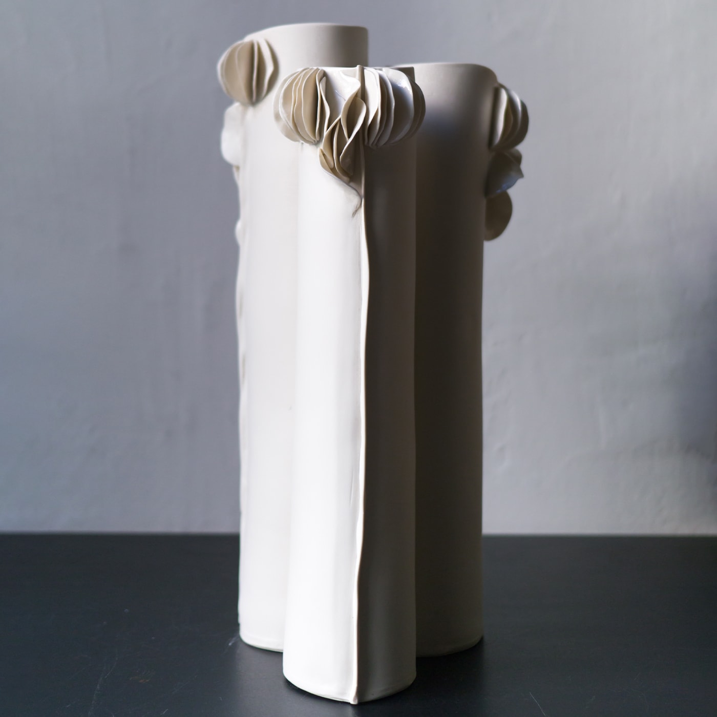 I Giunchi Set of 3 White Vases - Biancodichina