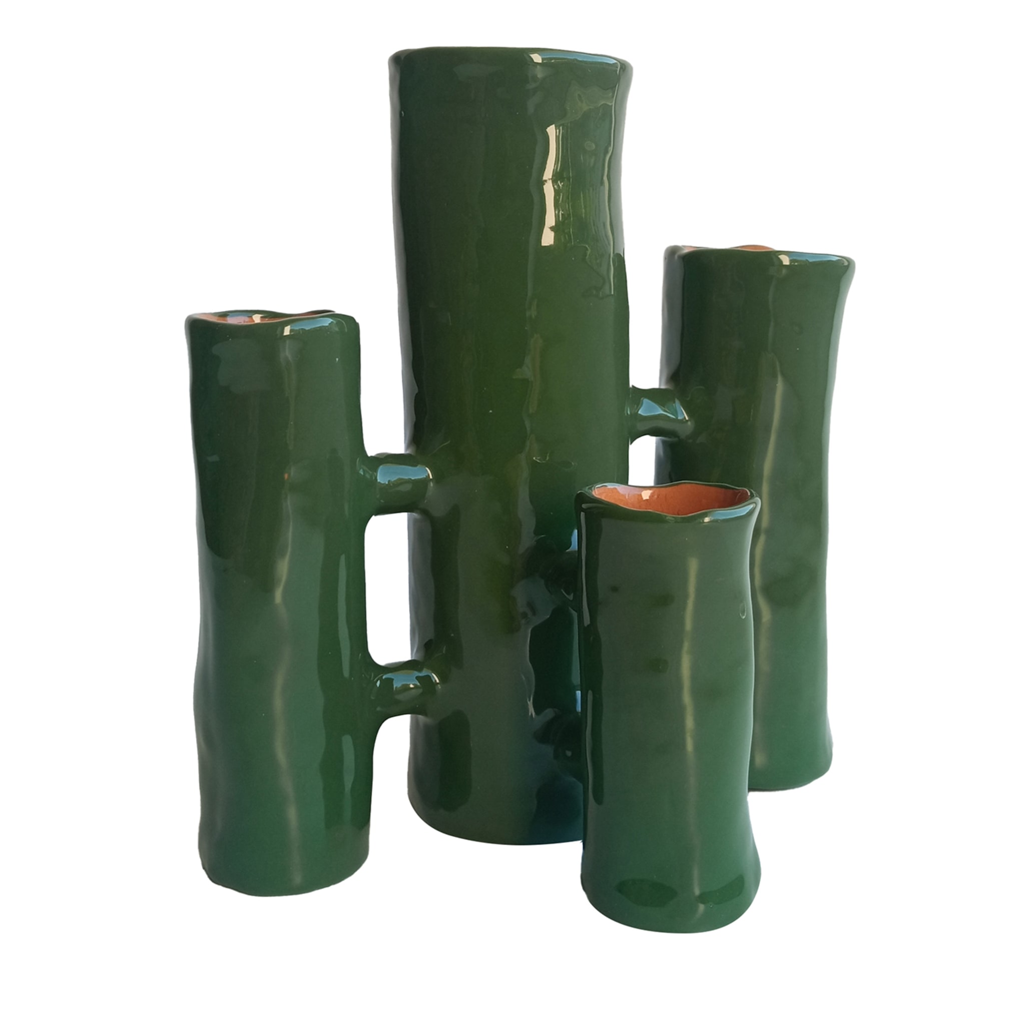 Vasi Comunicanti 4-Element Green Vase/Sculpture - Main view