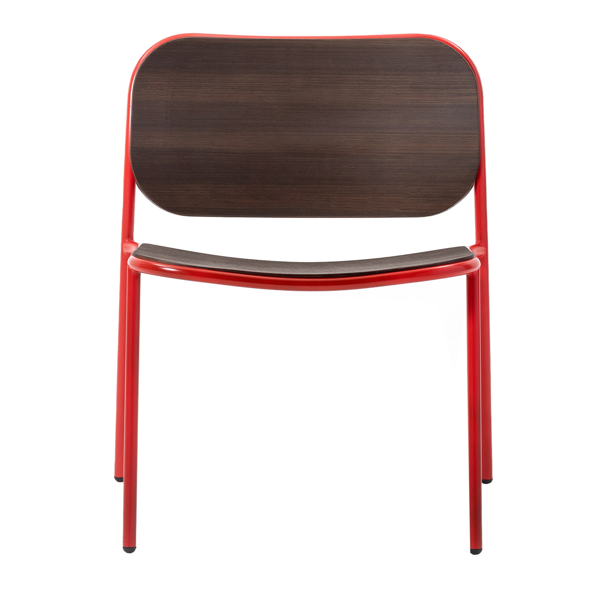 0177-LE Metis Red/Oak Chair By Studio Gabbertas - Main view