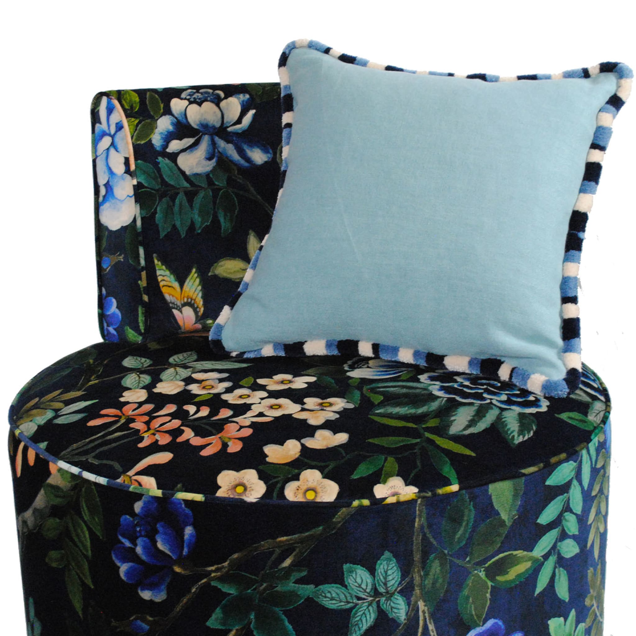 Round Flowers Floral Polychrome Chair - Alternative view 2