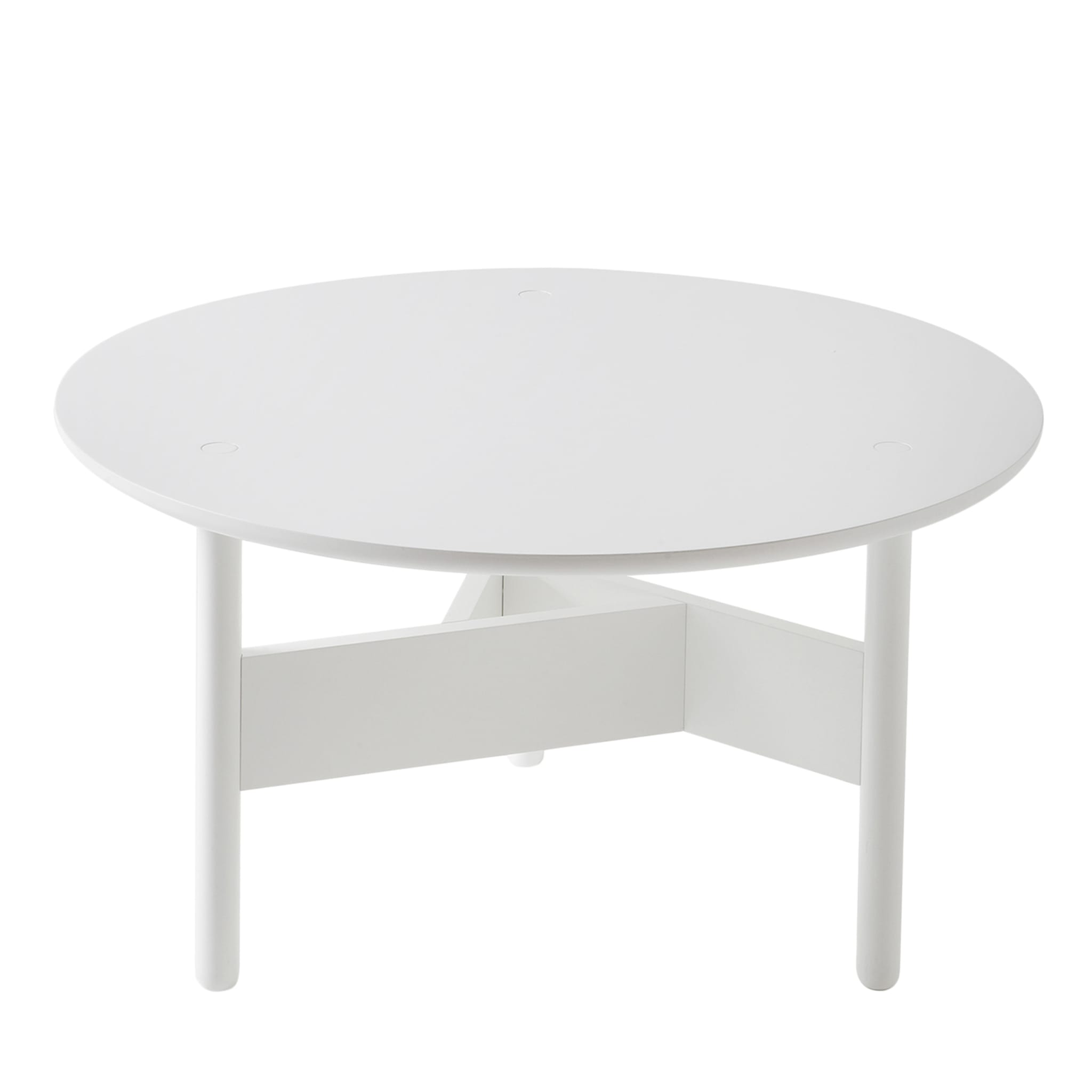 Orbital Ø 70 cm White Coffee Table by J. Pastorino & C. Suarez - Main view