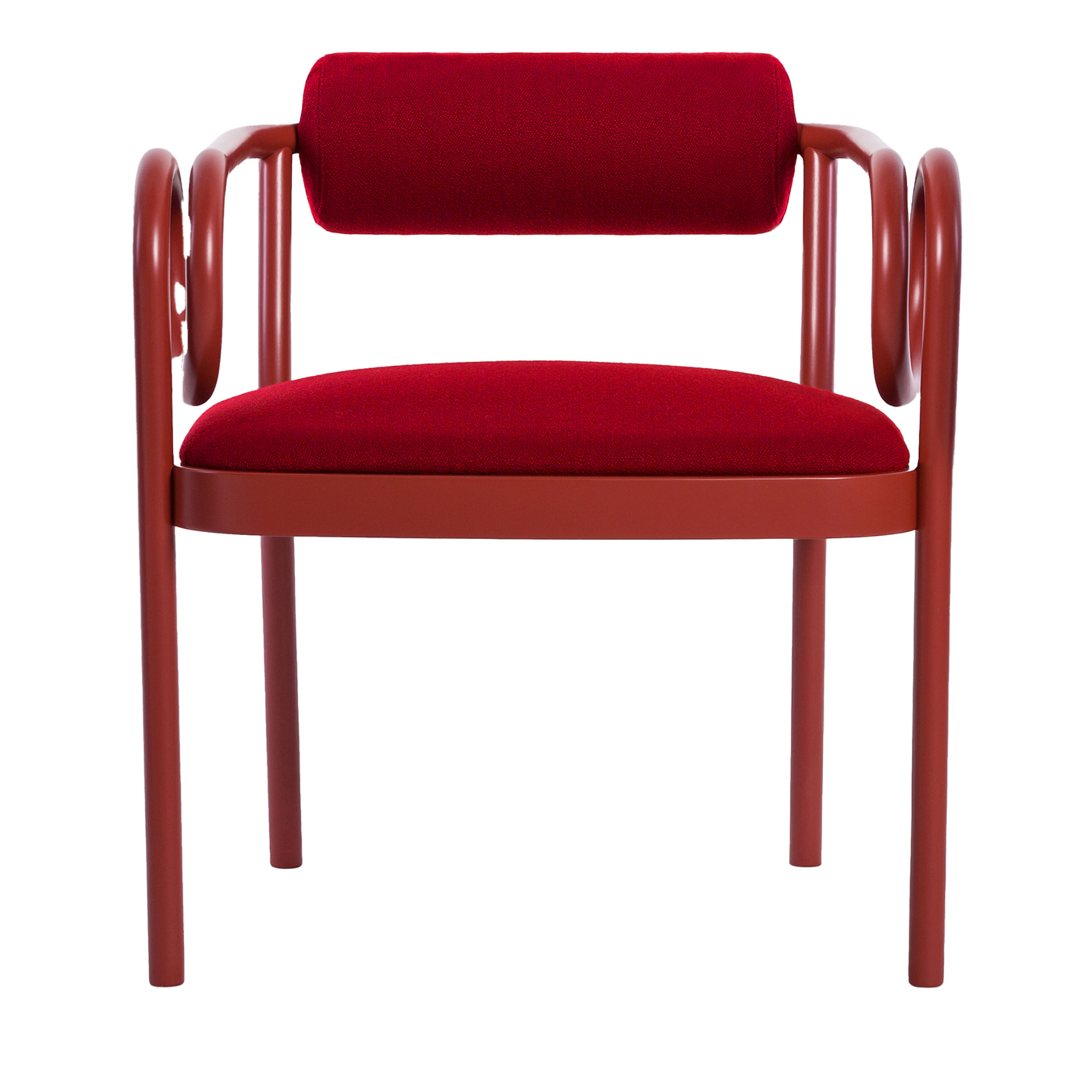 Loop Red Lounge Chair by India Mahdavi - Main view