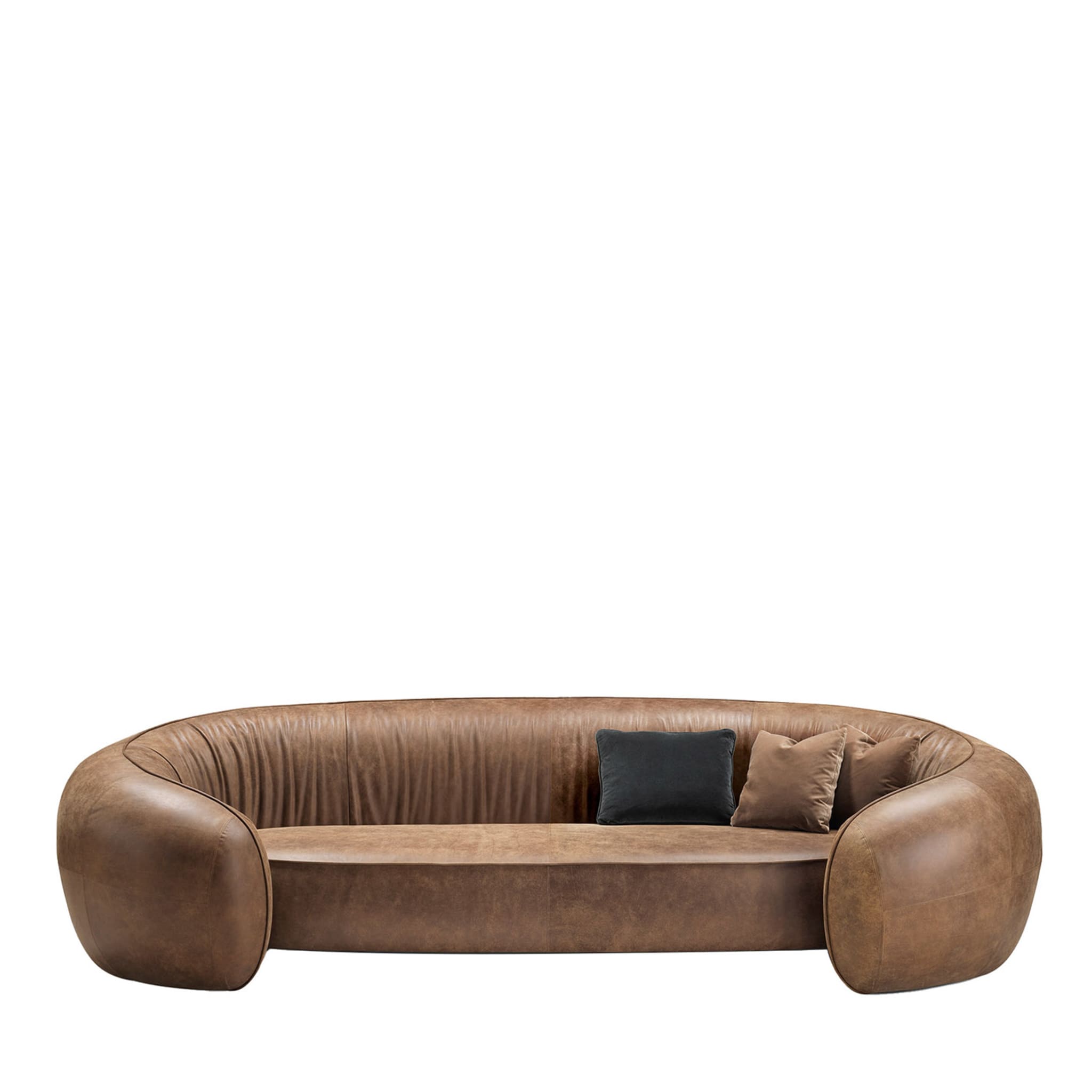 Bridge 3-Seater Brown Sofa by Stefano Giovannoni - Main view