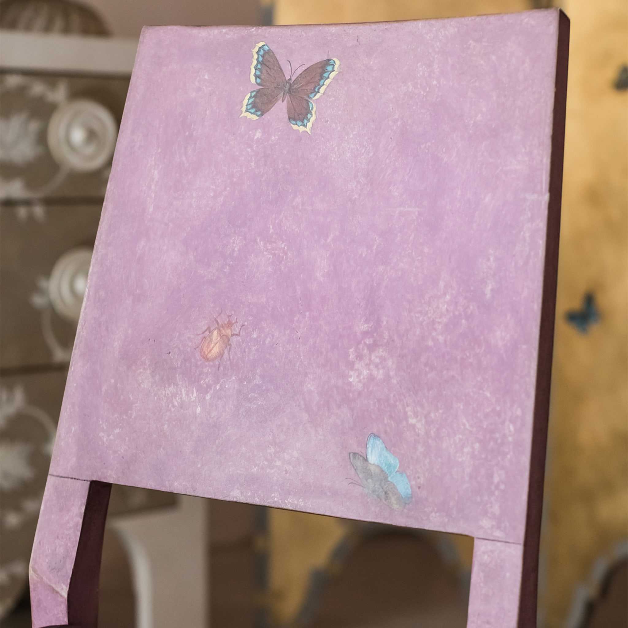 Cremona Violet Indigo with Butterflies Dining Chair - Alternative view 1