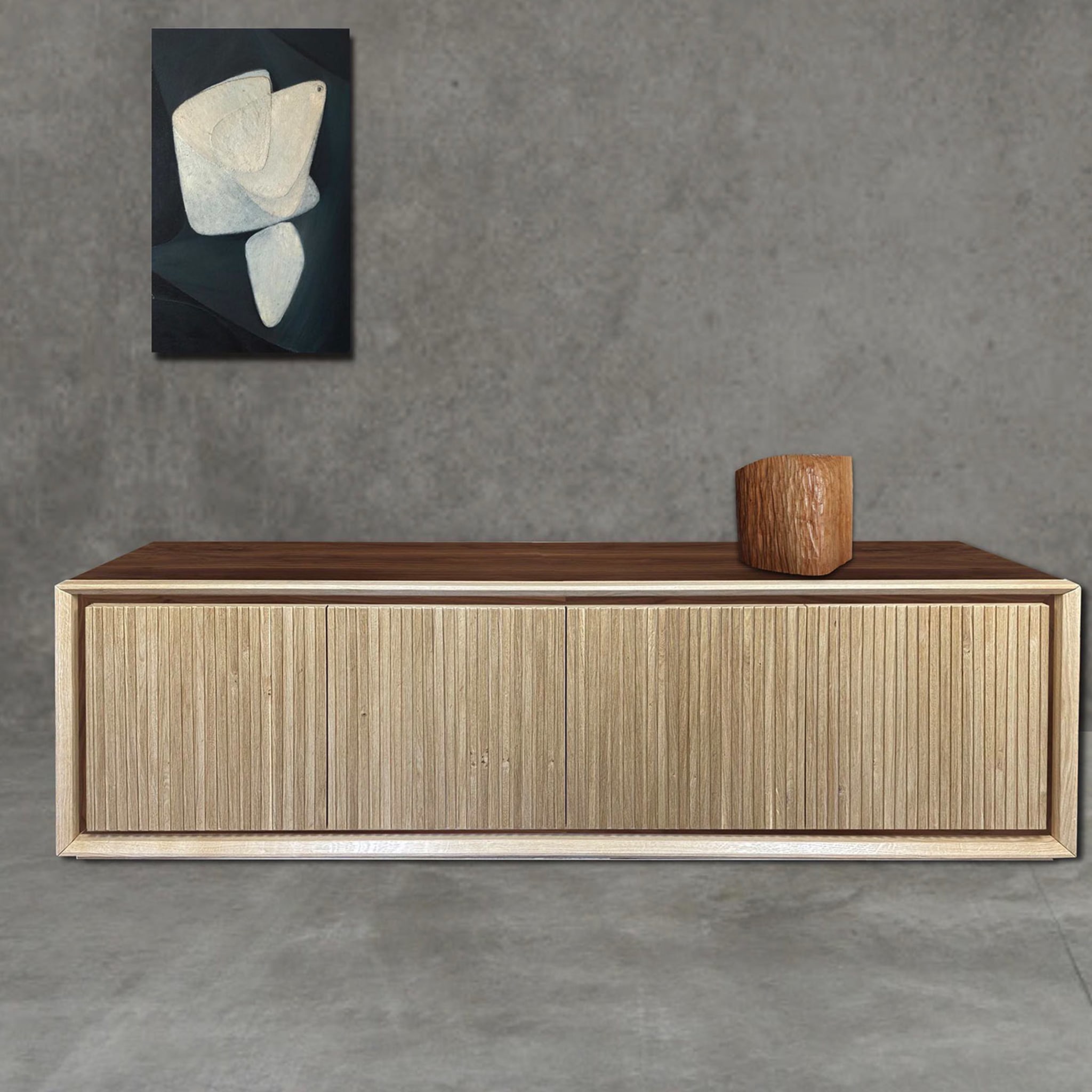 Fuga Noce Uno 4-Door Grooved Sideboard by Mascia Meccani - Alternative view 5