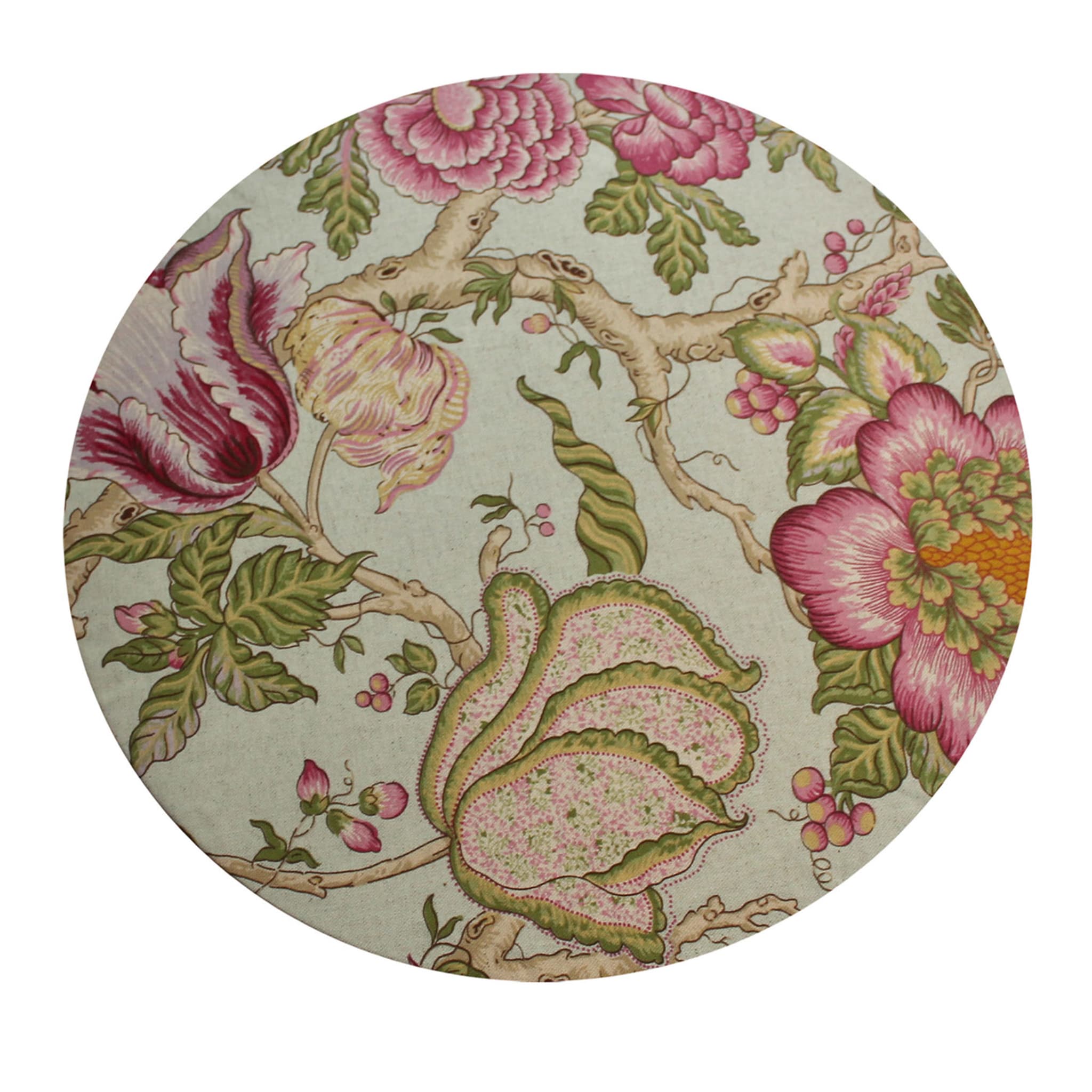 Cuffietta Small Round Floral Placemat - Main view