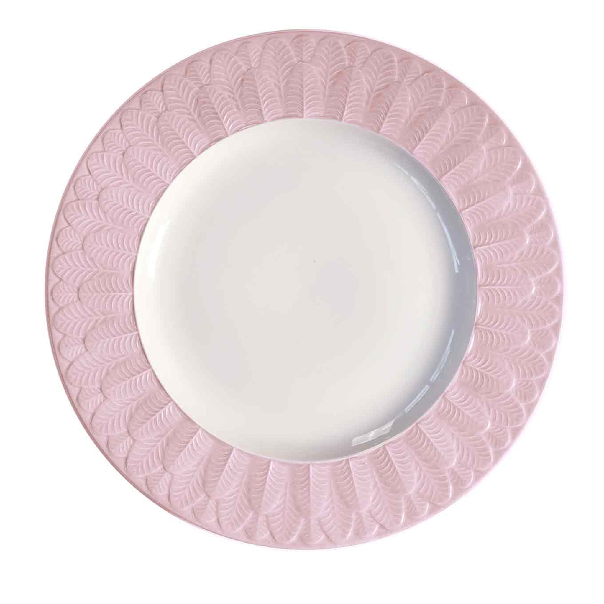 PEACOCK DINNER PLATE - PINK - Main view
