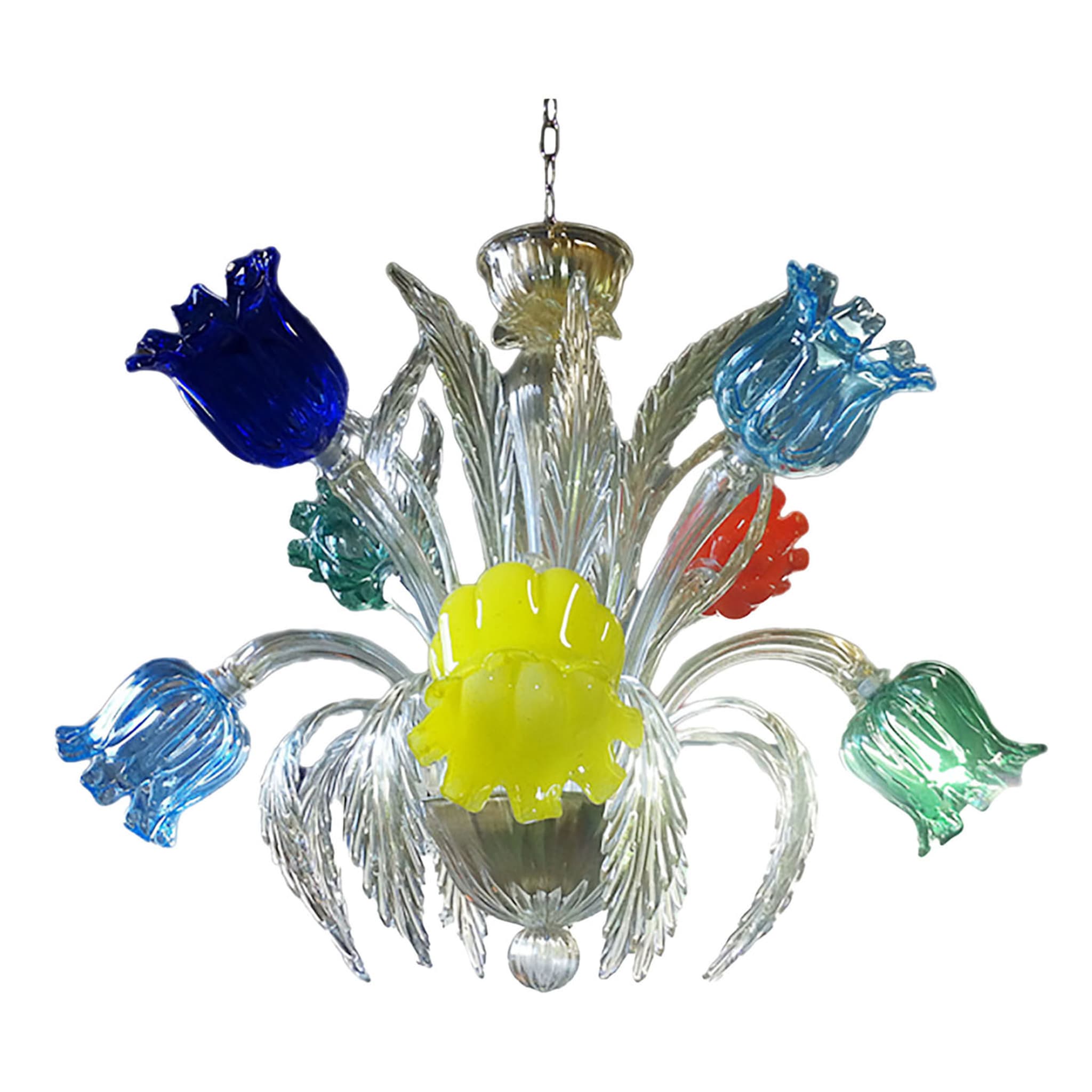Musa Multicolor Glass Chandelier - Main view