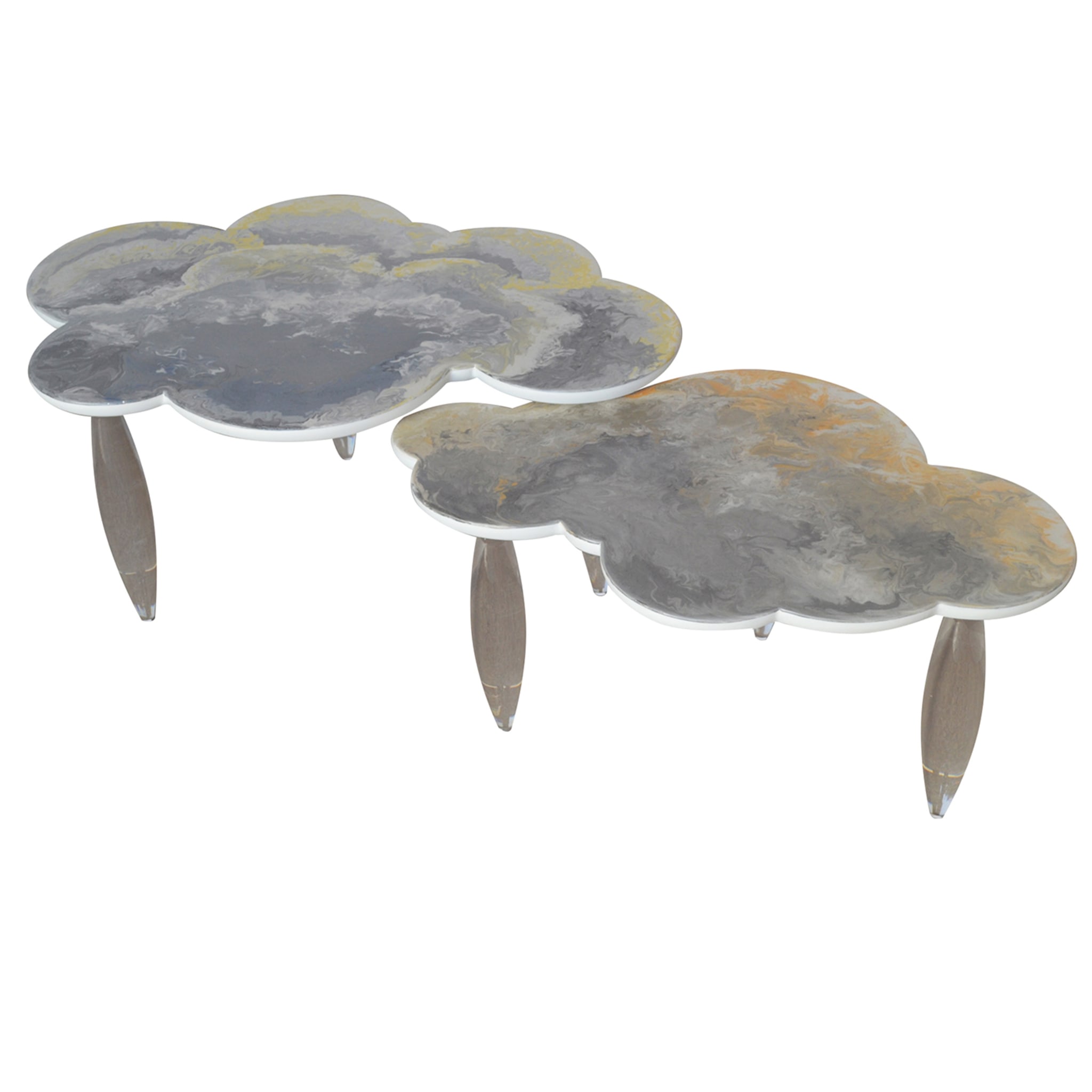 Gray Clouds Set of 2 Side Tables - Main view