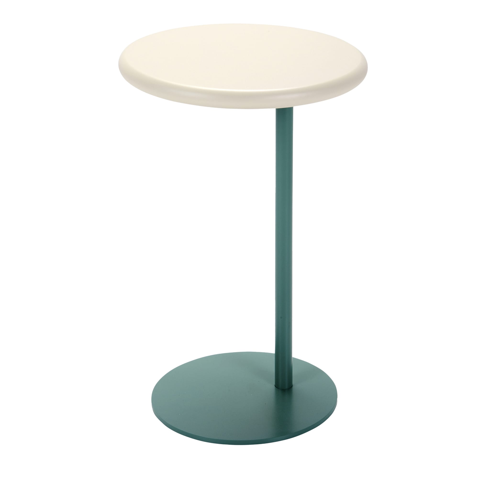 Green and White Biscuit Small Side Table by Kazuko Okamoto - Main view