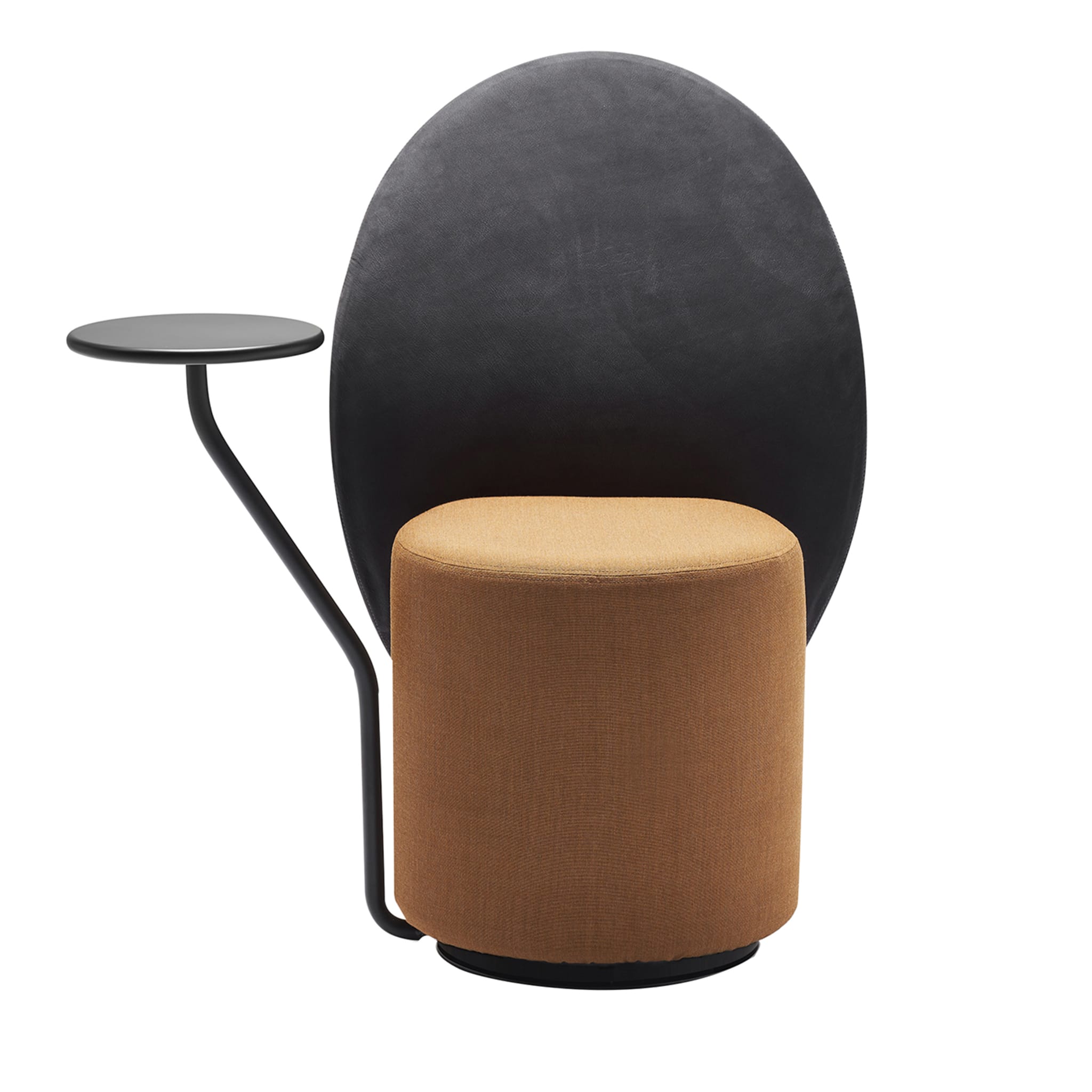 Loomi Black and Mustard Chair with Top by Lapo Ciatti - Main view