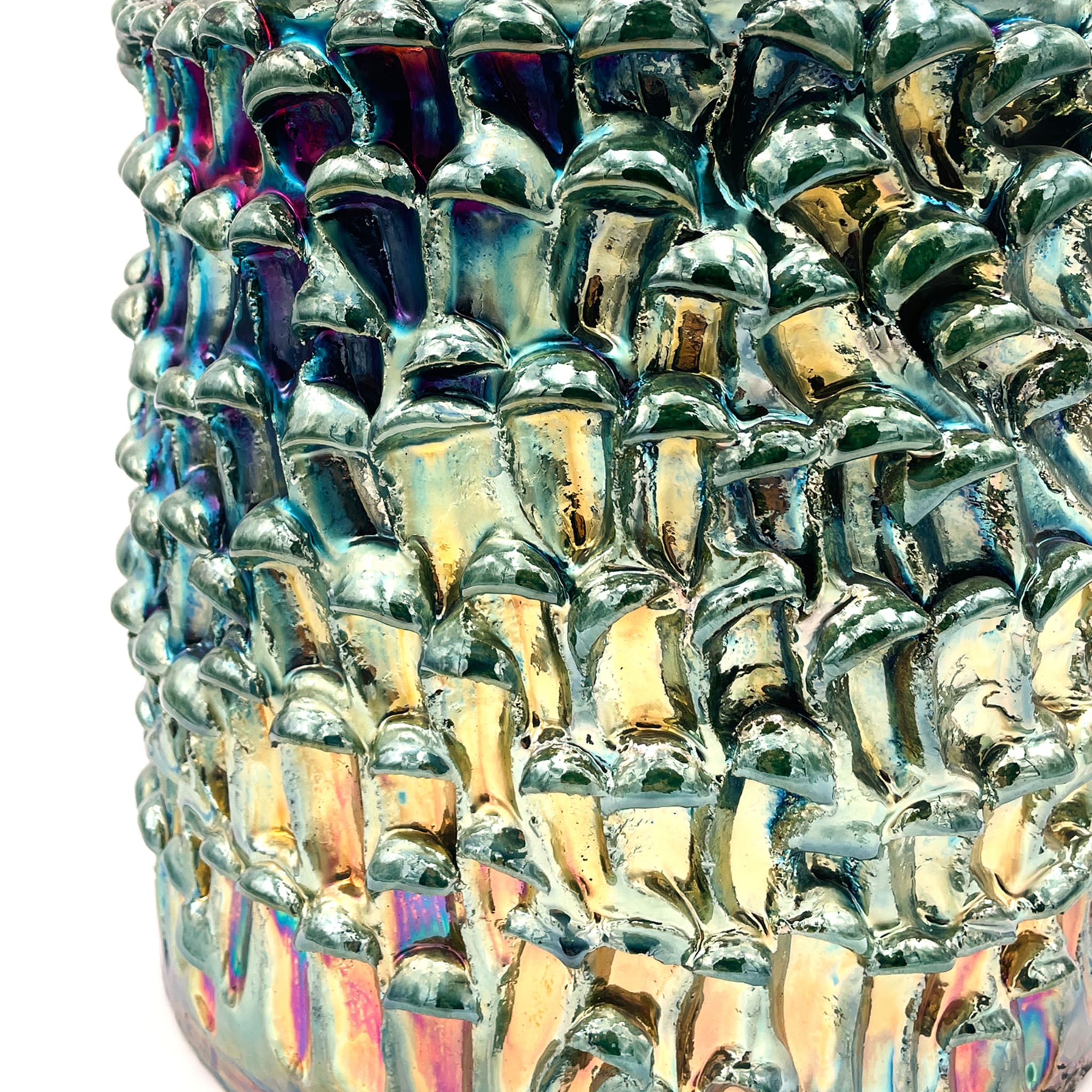 Onda Iridescent Metallic Raku Large Tall Vase - Alternative view 4