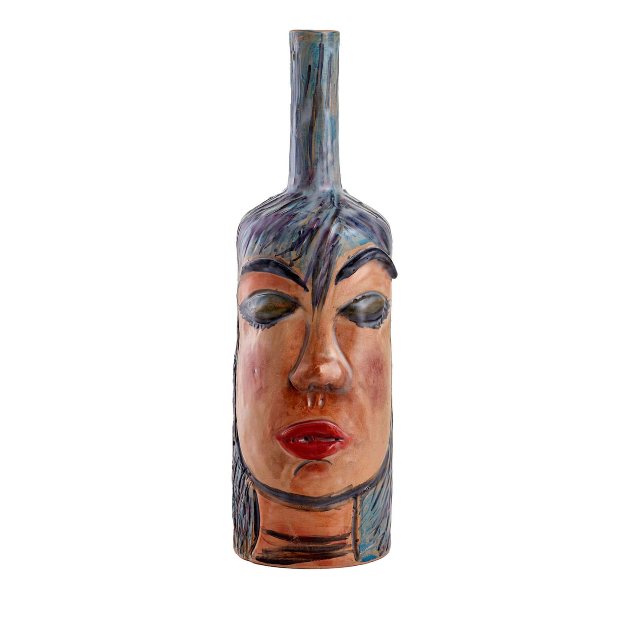 Anthropomorphic-Inspired H35 Polychrome Bottle/Sculpture #1 - Main view