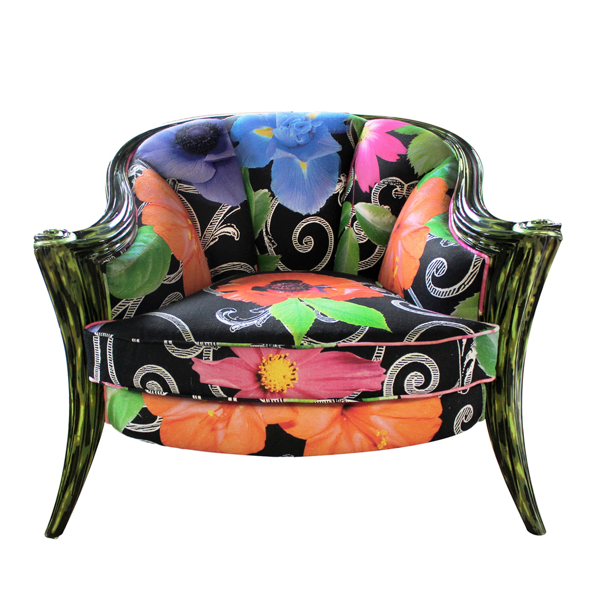 Opus Futura Black Flower Armchair by Carlo Rampazzi - Main view