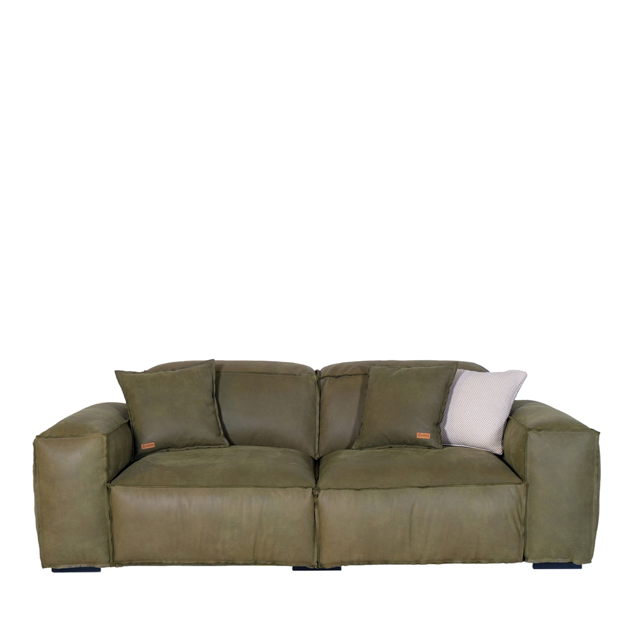 Placido Green Leather 2-Seater Maxi Sofa Tribeca collection - Main view