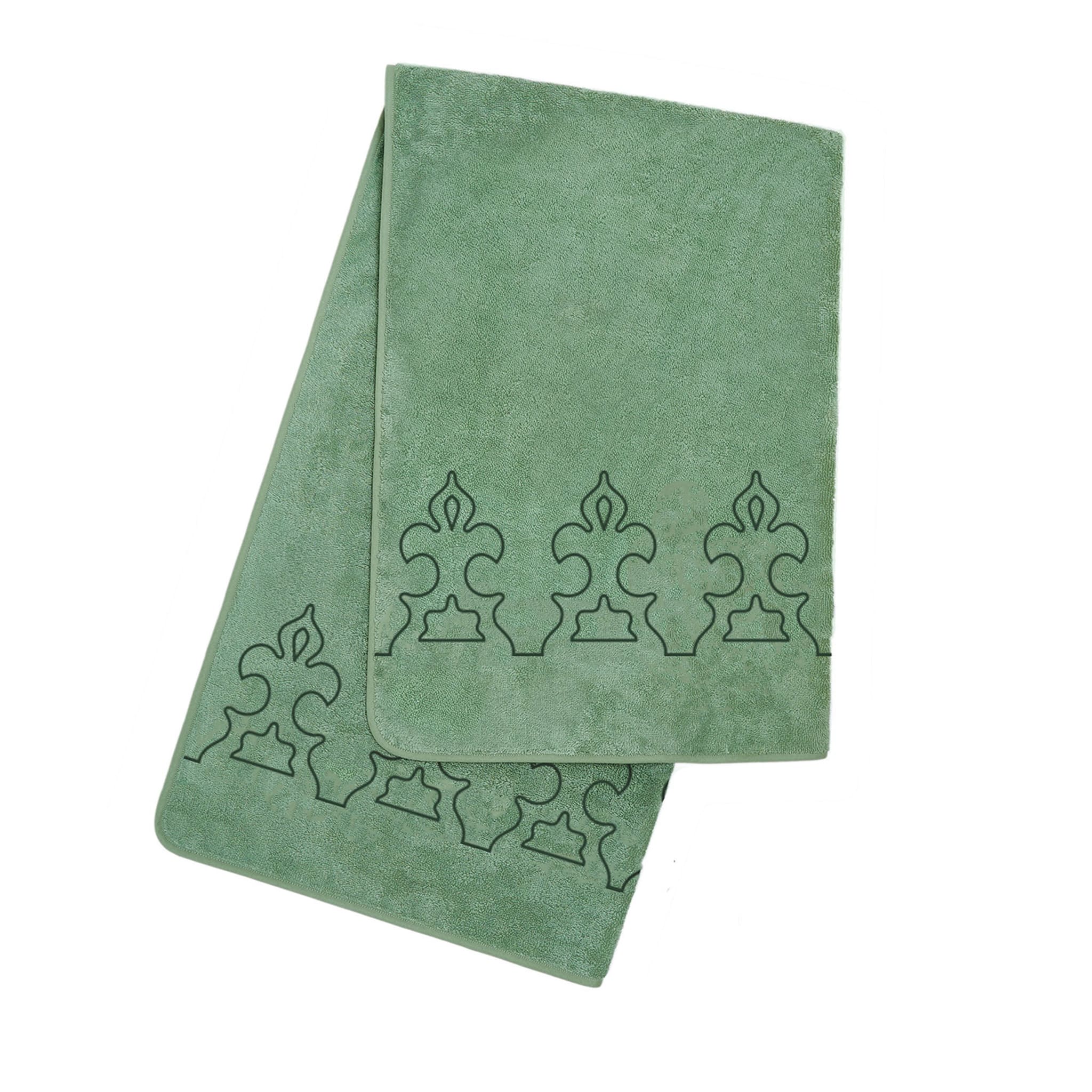 Berbero Sage & Huntergreen Bath Towel - Main view