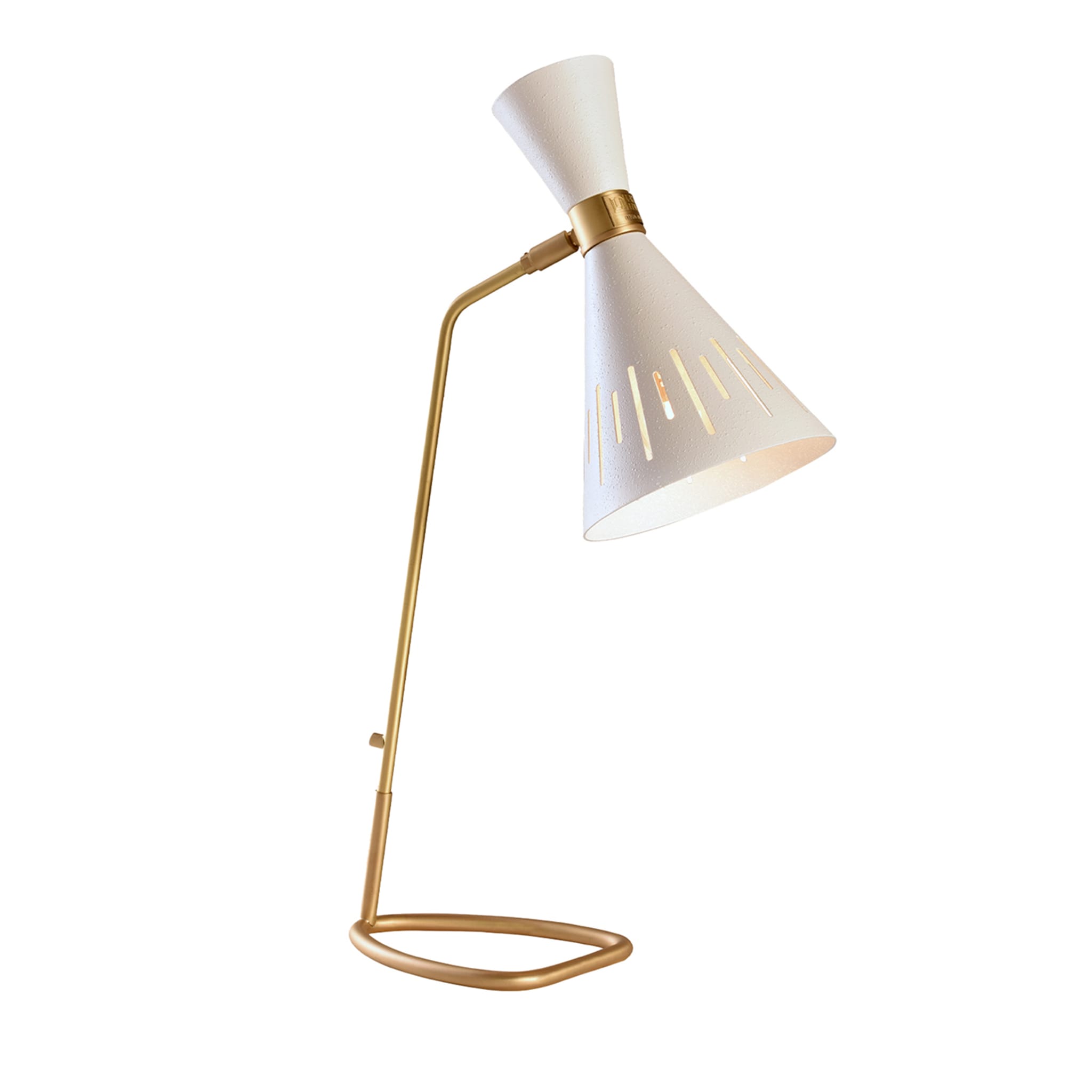 Pop White and Brass Table Lamp - Main view