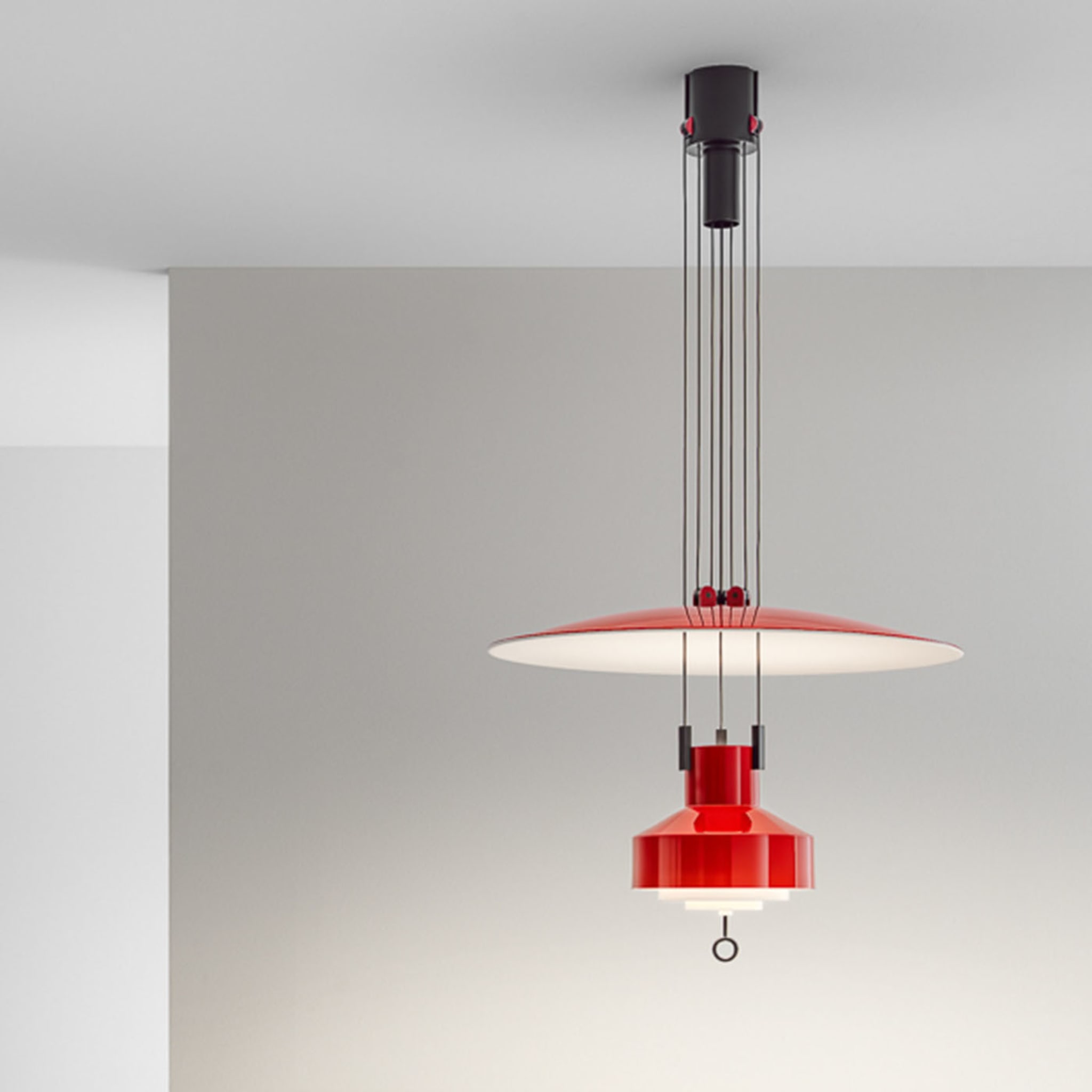 Saliscendi Red Pendant Lamp - Alternative view 1