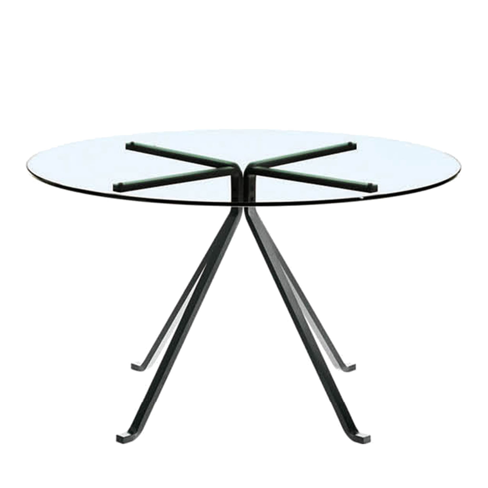 Cuginetto Round Black Coffee Table by Enzo Mari - Main view