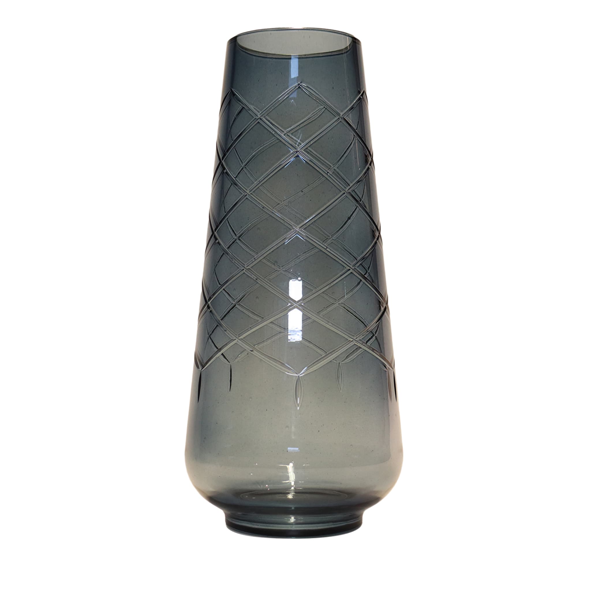 Girata Graphite Murano Glass Vase - Main view