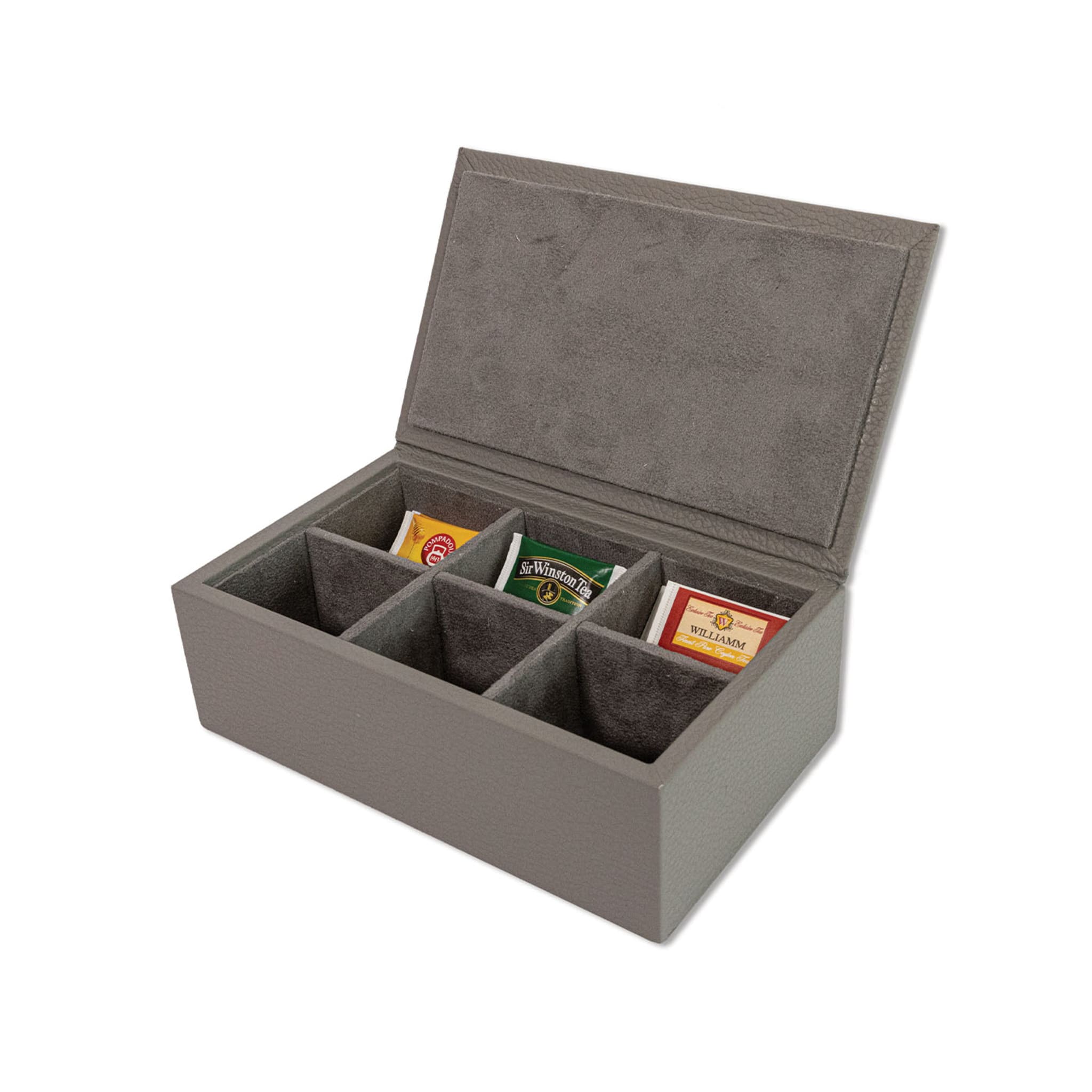 Luna Gray Leather Tea Box - Alternative view 2