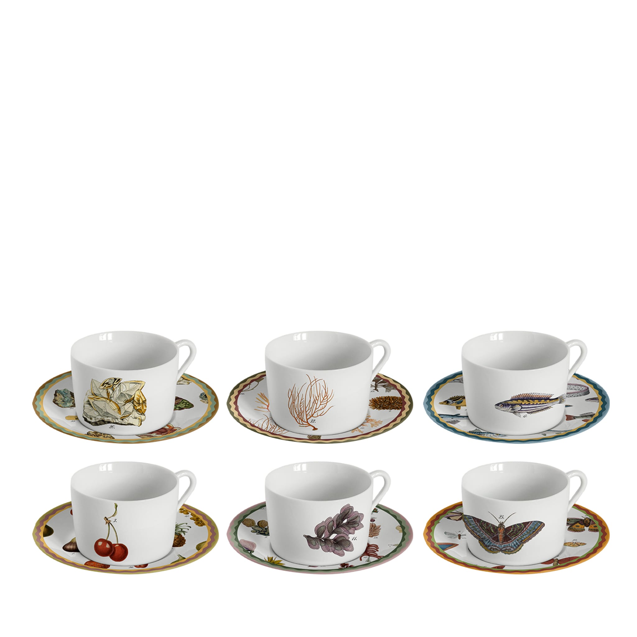 Cabinet De Curiosités Set Of 6 Porcelain Tea Cups - Main view