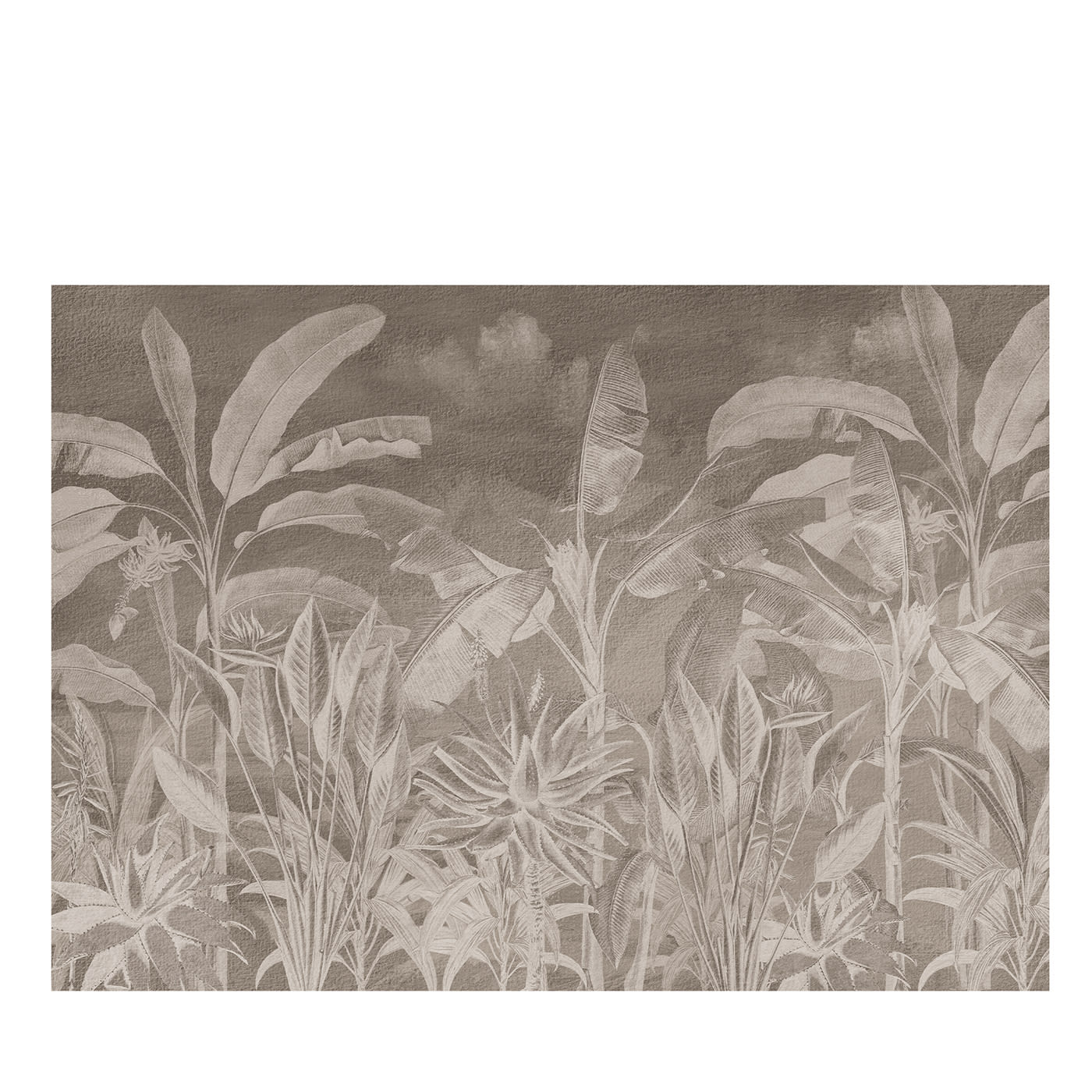 Brown tones plants textured wallpaper - Affreschi & Affreschi