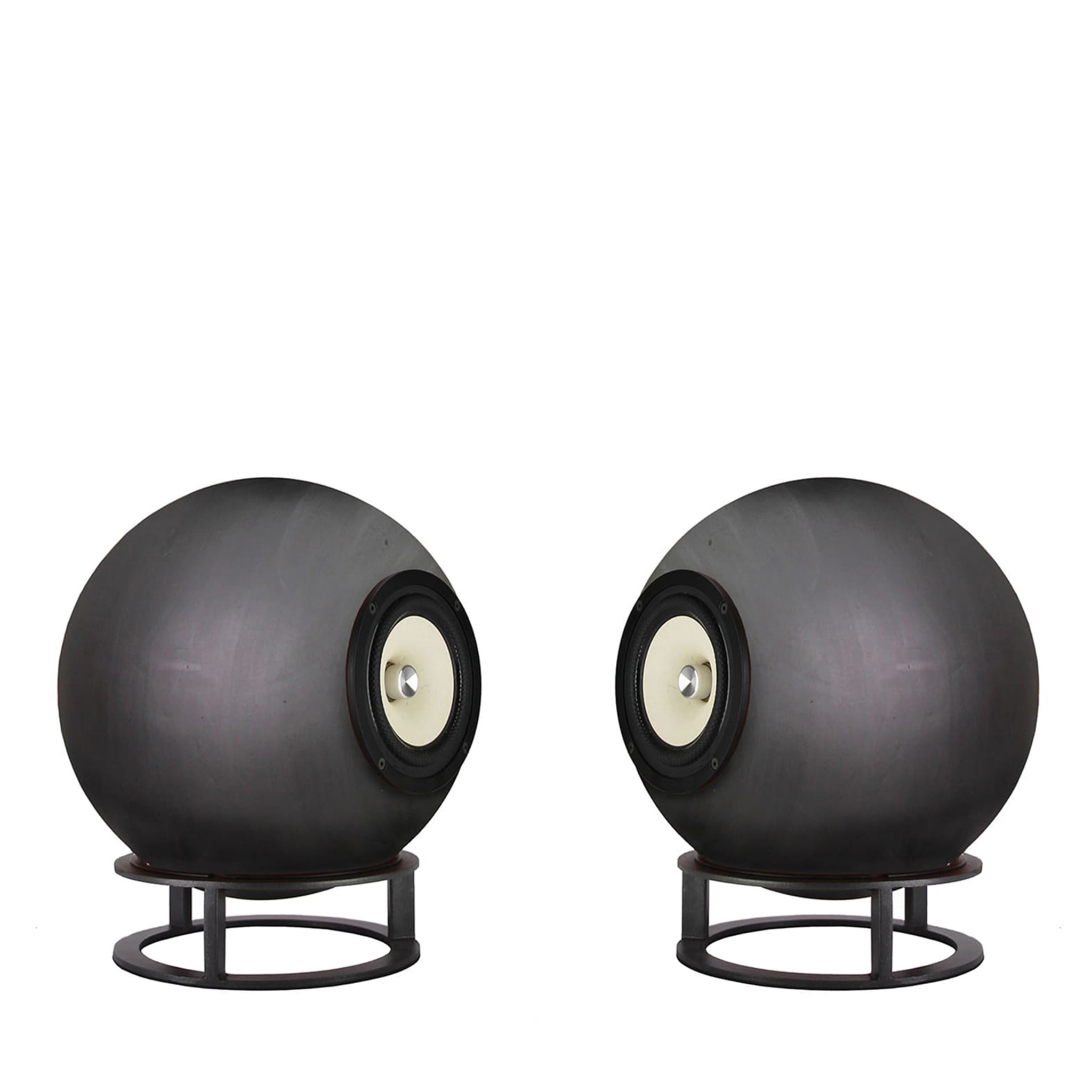 SET OF 2 black TALETIA LOW speakers - Main view