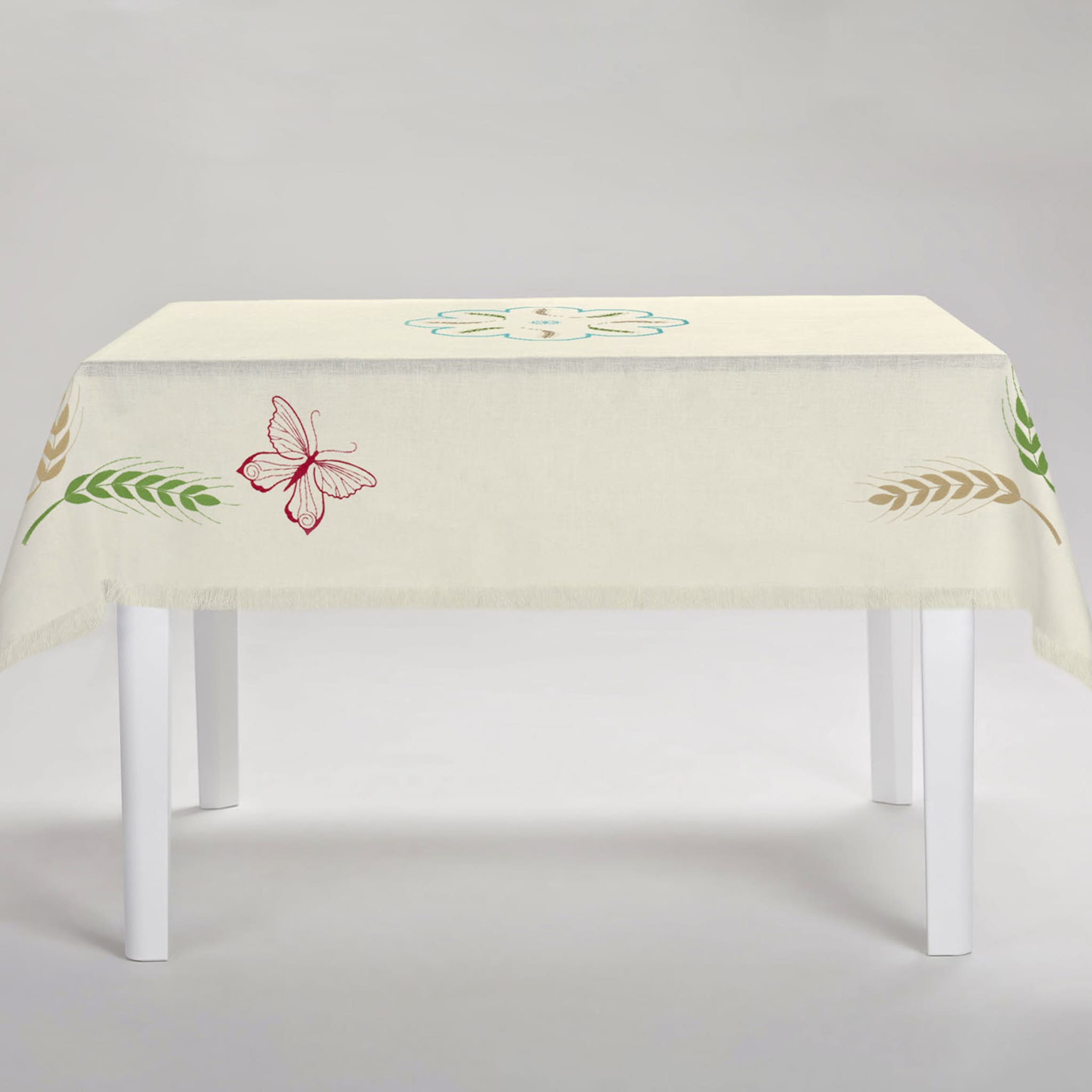 Grano Multicolor Rectangular Ivory Tablecloth - Alternative view 1