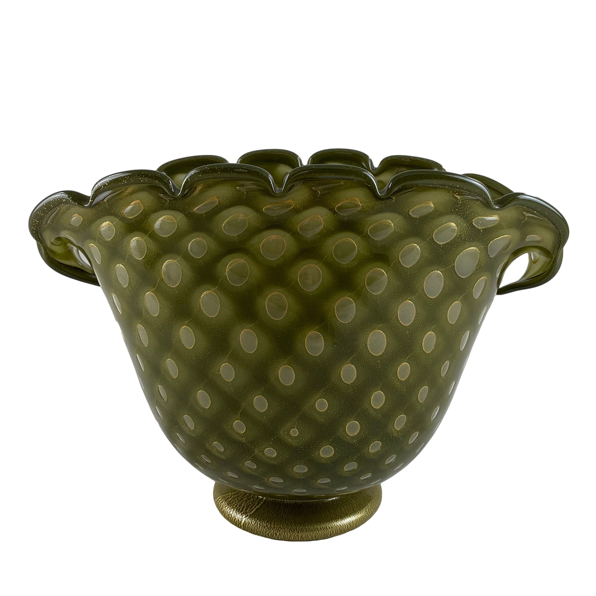 Conchiglia Small Zoomorphic Green Glass Vase - Main view
